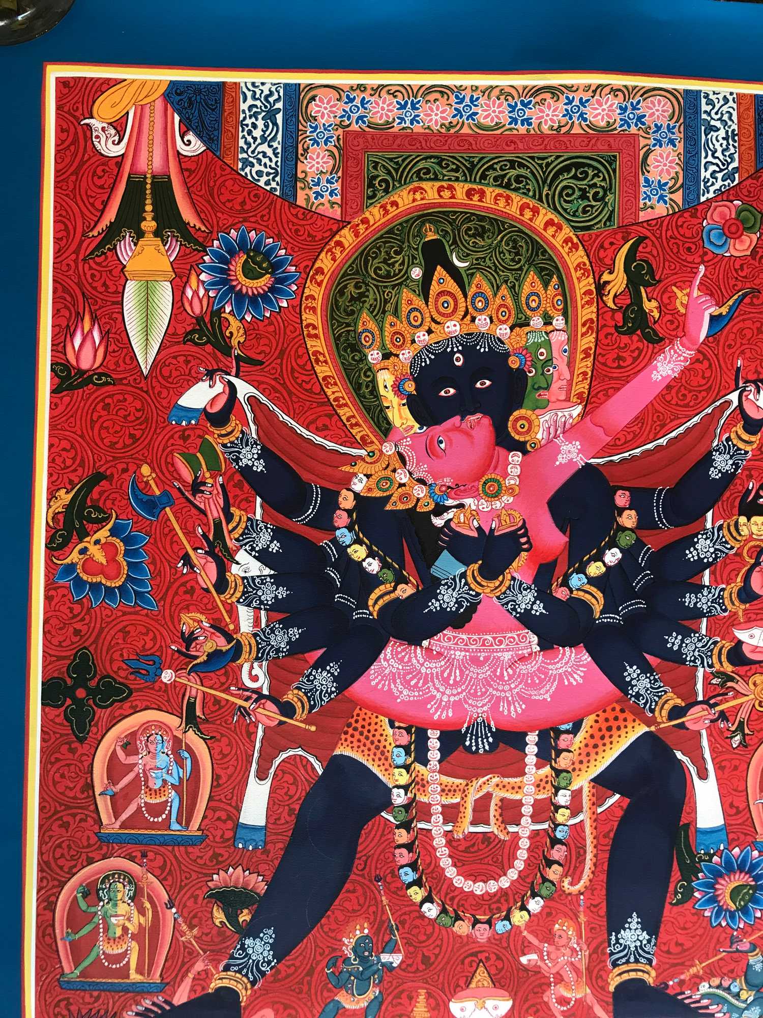 Thangka- Figures : Tibetan Thangka Chakrasamvara - Heruka Shakti 