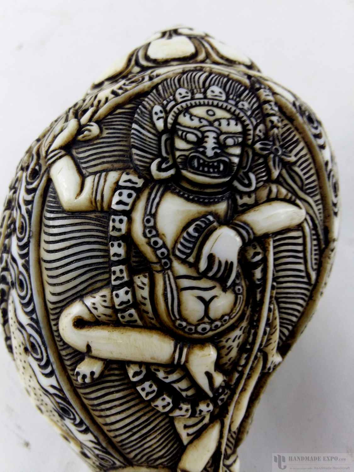 Vajravarahi - Dorje Phagmo Yogini hand Carved, Conch Shell