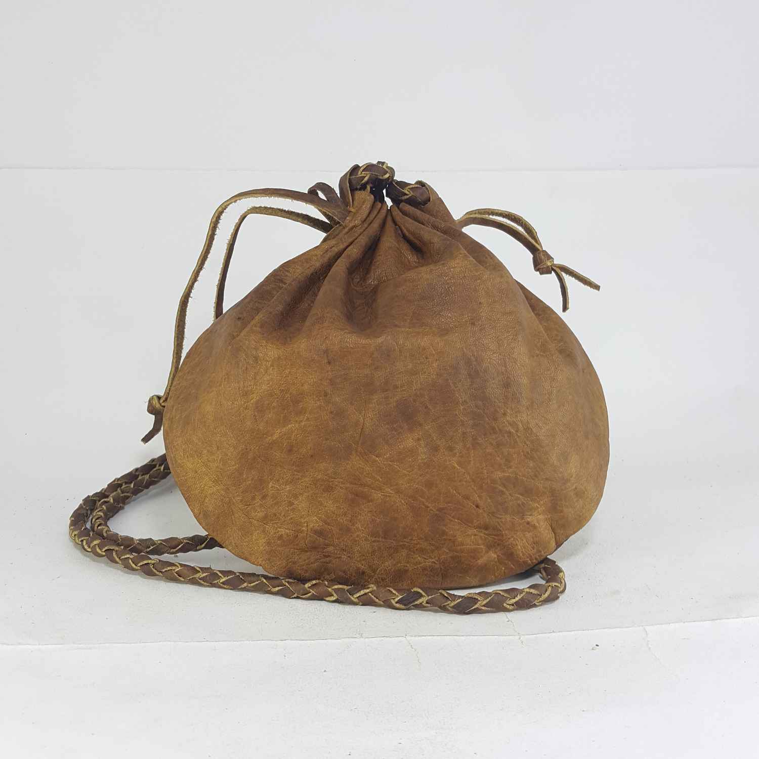 Himalayan Yak Leather Thaili, Bag, 18 by 18 cm, made by Pure Leather ...