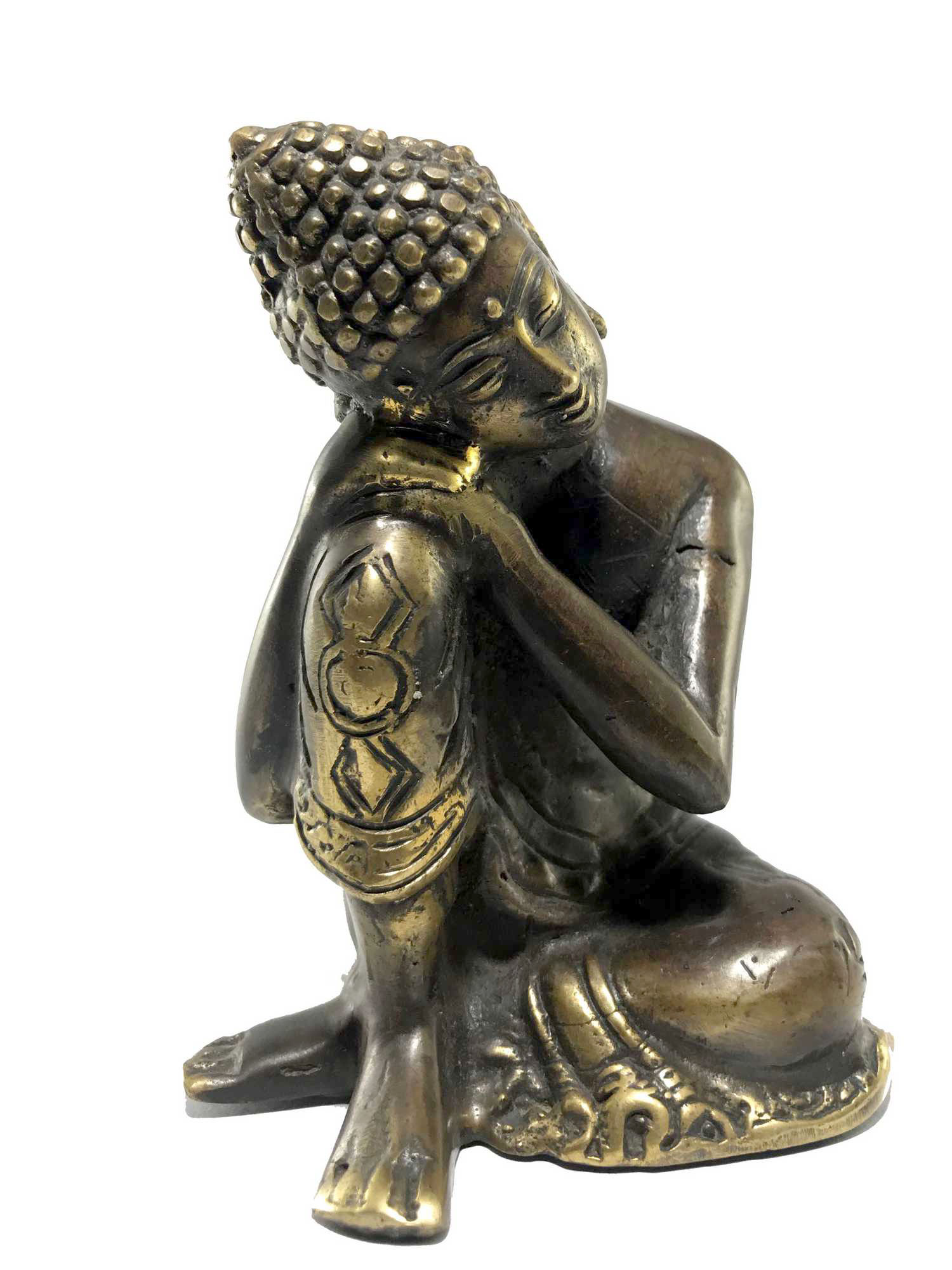 Statue Of Resting Buddha Antique Finishing