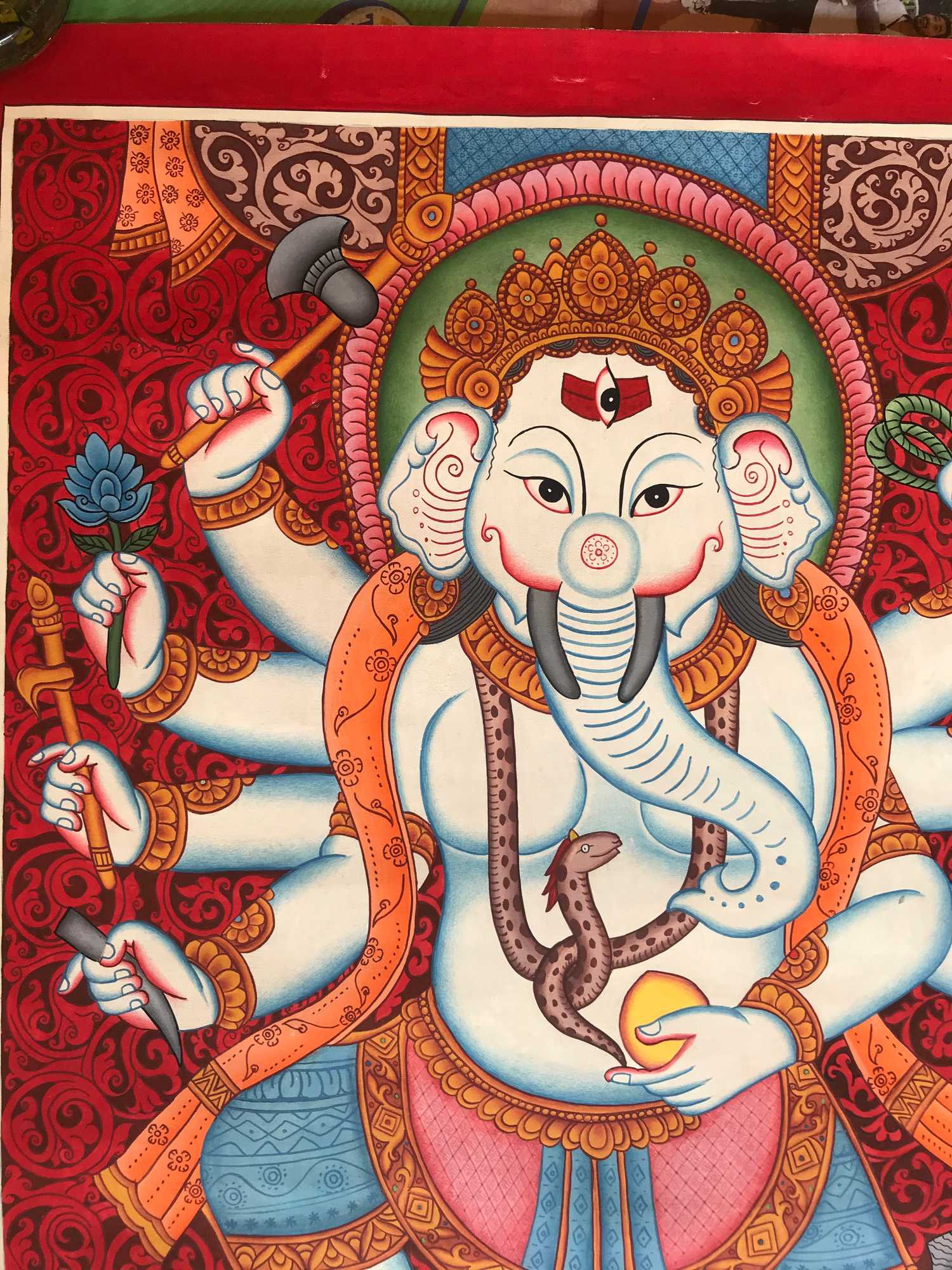 Wandbehang Bild Ganesh  Indien Bollywood Thangka Ganesha OM goa hippie  kpal 8 