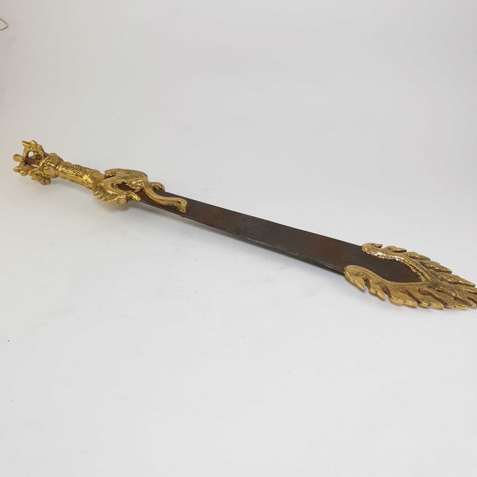 Fire Sword Of Manjushri : Buddhist Ritual Item, iron And Brass