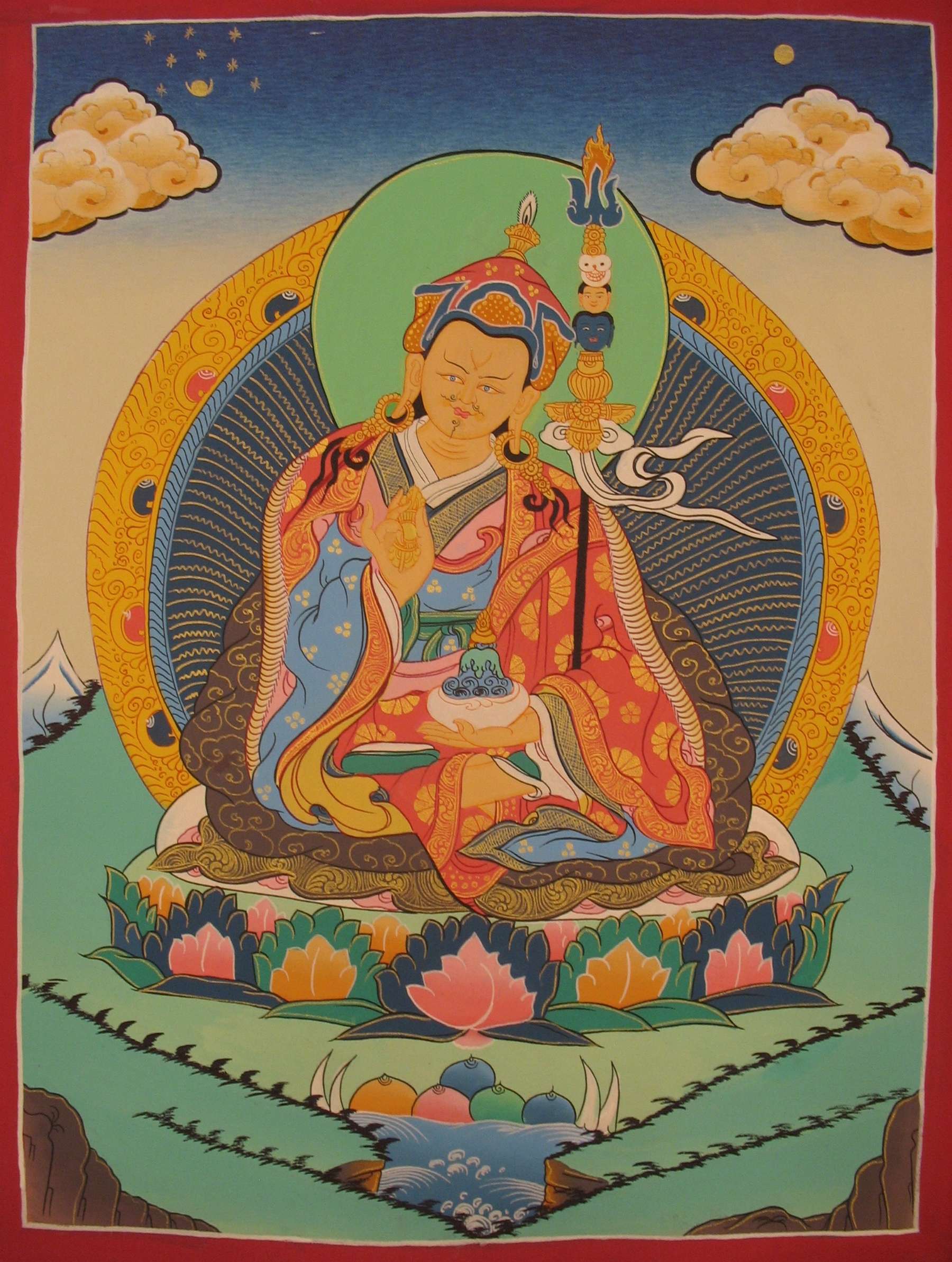 Primordial Buddha Samantabhadra Tibetan thangka wall scroll cloth poster