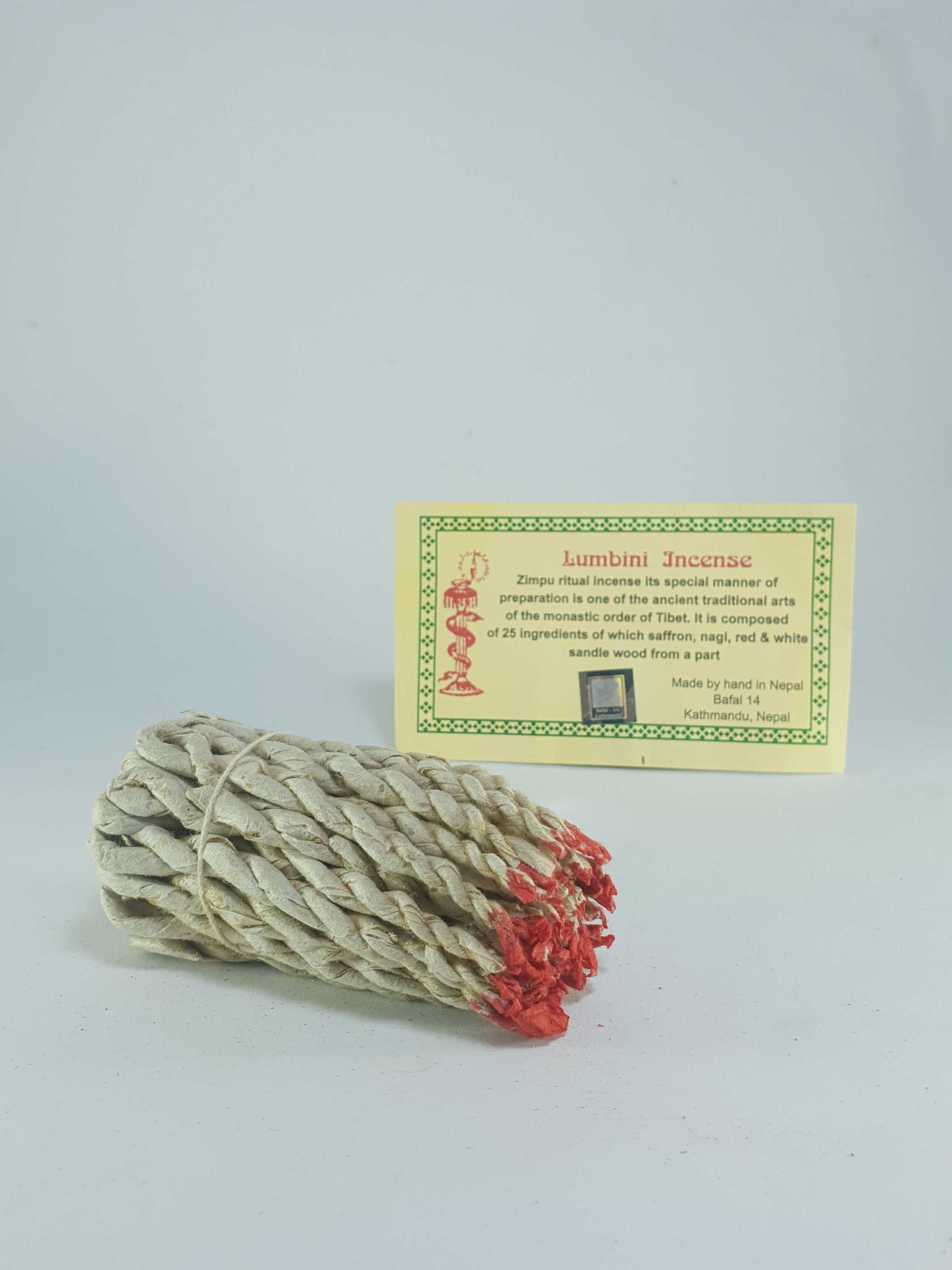 Tibetan Buddhist PACK OF 6 LUMBINI Rope Incense Handmade Nepal 100% Natural 