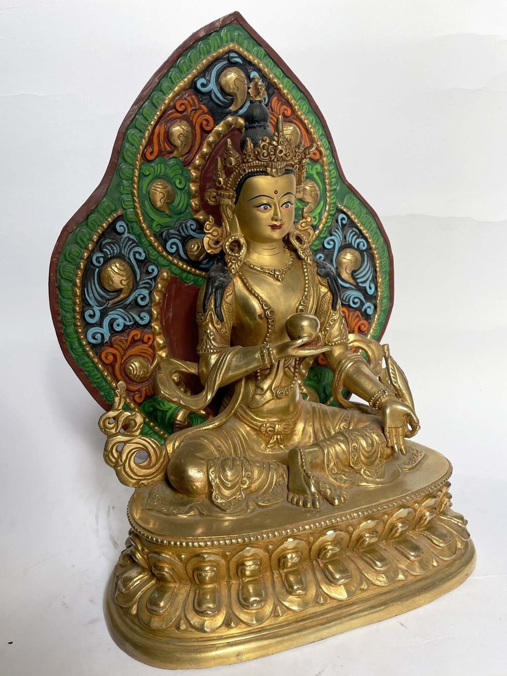 Handmade Nepali Statue Of Chitiz Garba – Partly Gold Plated | Price: US ...