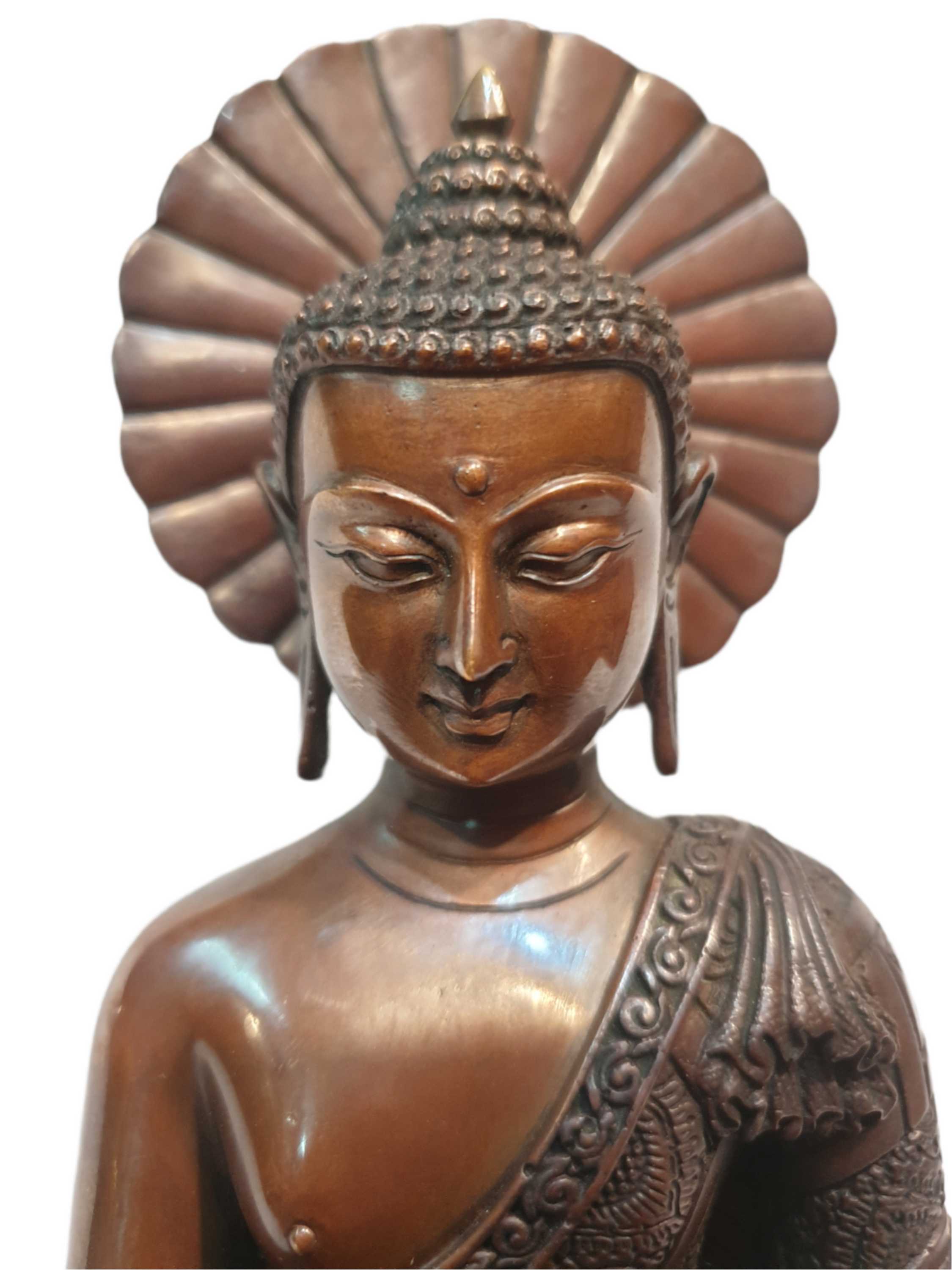 Old Tibet Buddhism fane Bronze Sakyamuni Shakyamuni lotus Amitabha Buddha Statue 