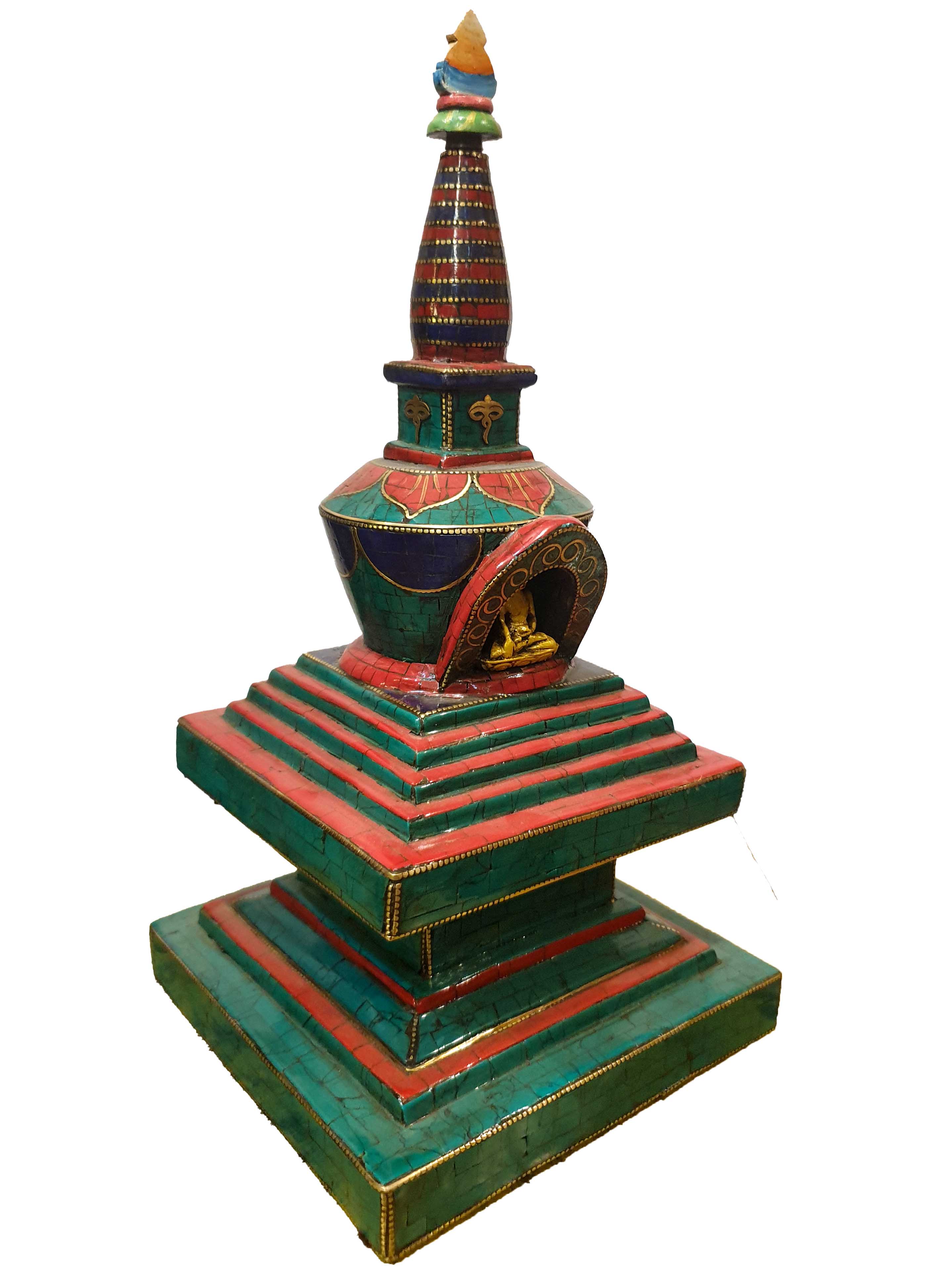 Buddhist Statue Of Stupa, stone Setting
