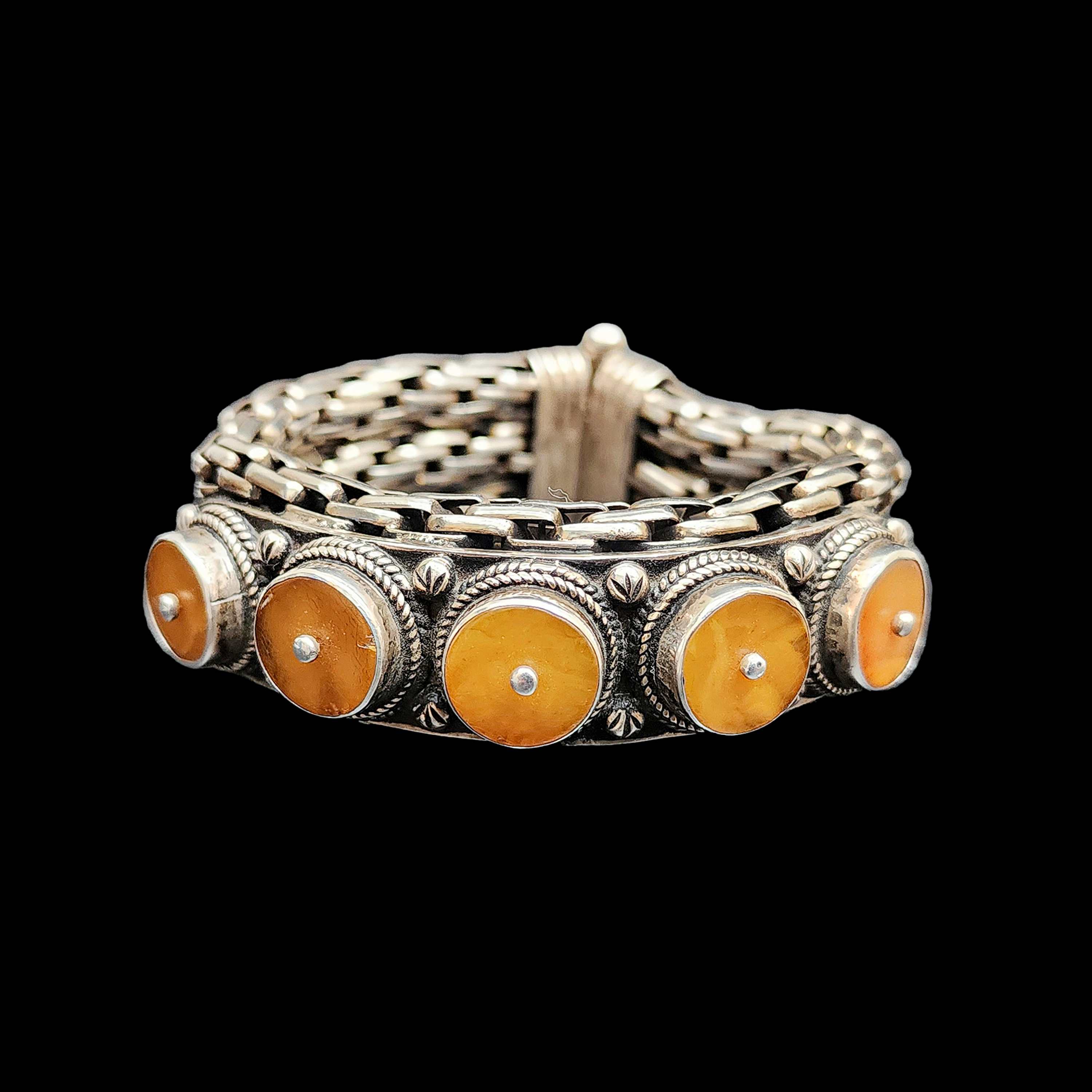 Tibetan 3 Metal Om Mani Bracelet - DharmaShop