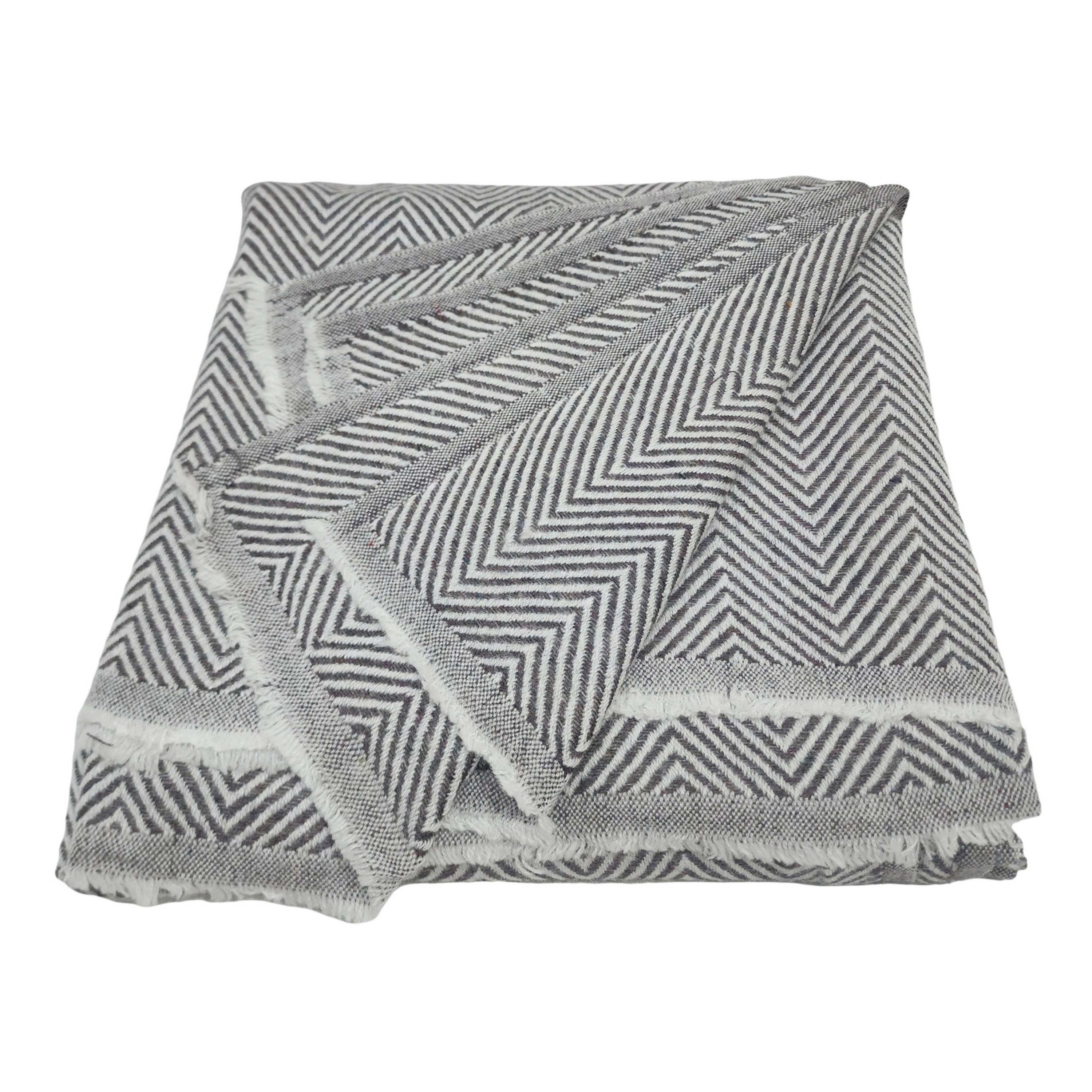 Pashmina Blanket, Nepali Hand Loom Blanket, black And White Strip ...