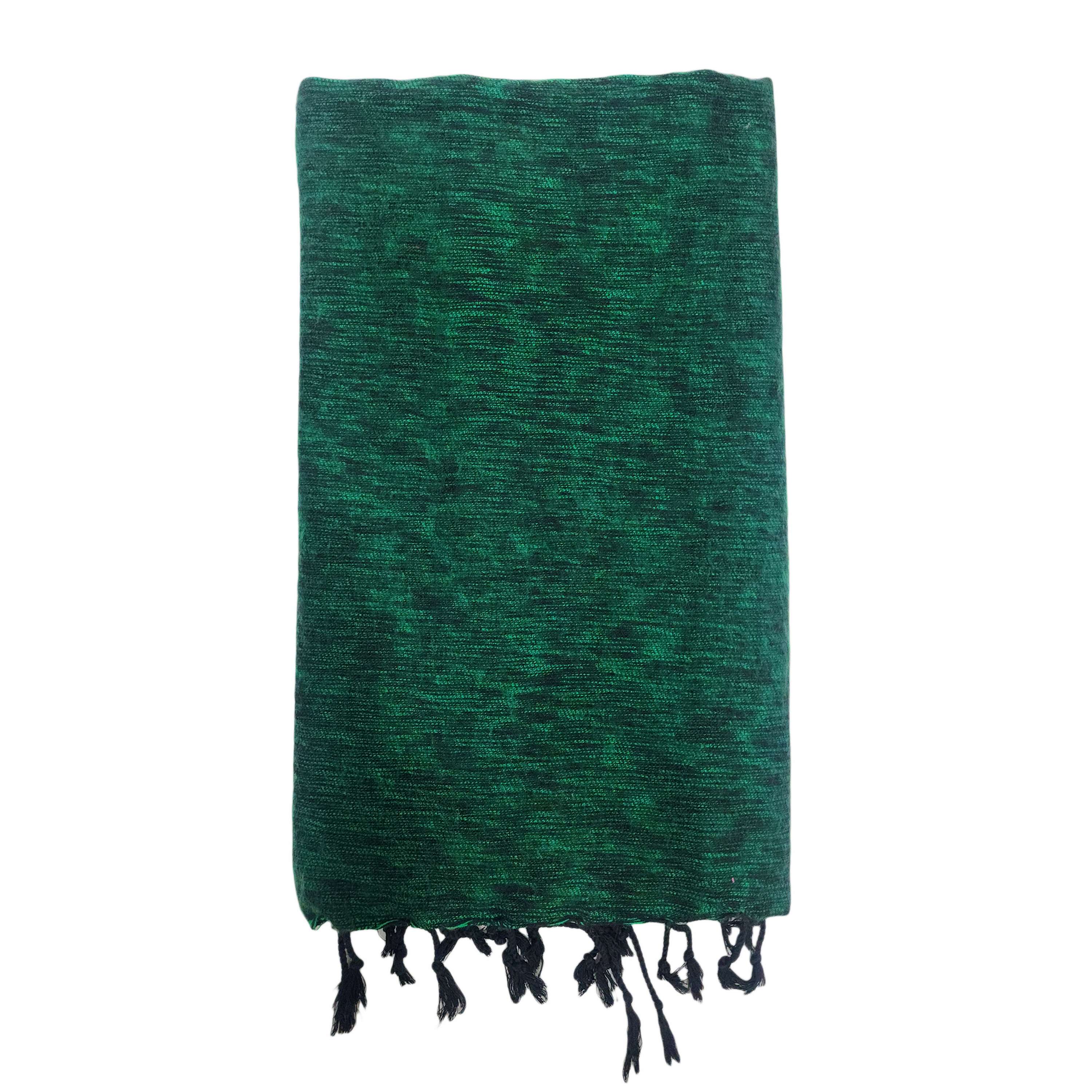 Yak Wool Shawl, Nepali Acrylic Hand Loom Shawl, green Color