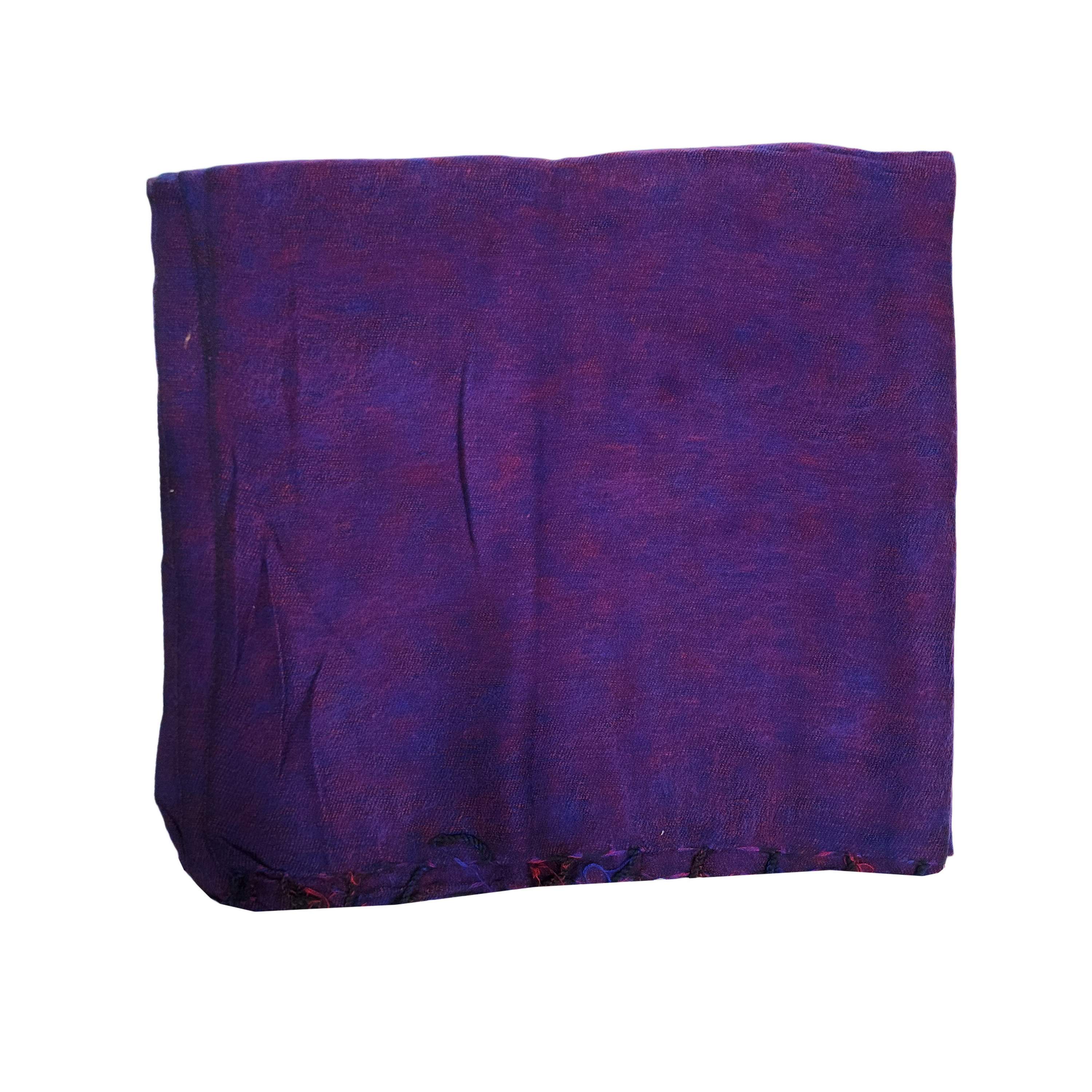 Yak Wool Blanket, Nepali Acrylic Hand Loom Blanket, Color violet