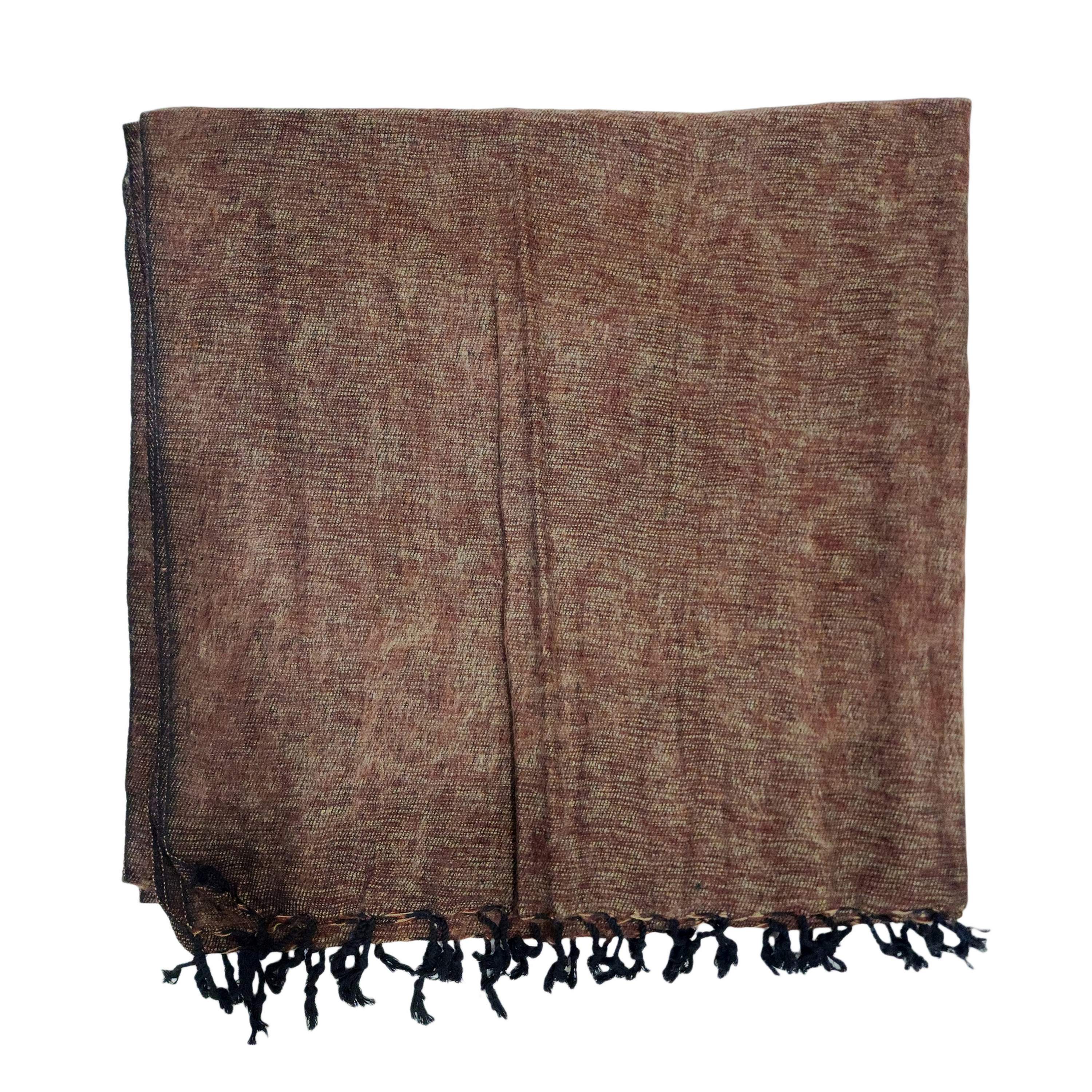 Yak Wool Blanket, Nepali Acrylic Hand Loom Blanket, Color coffee Brown
