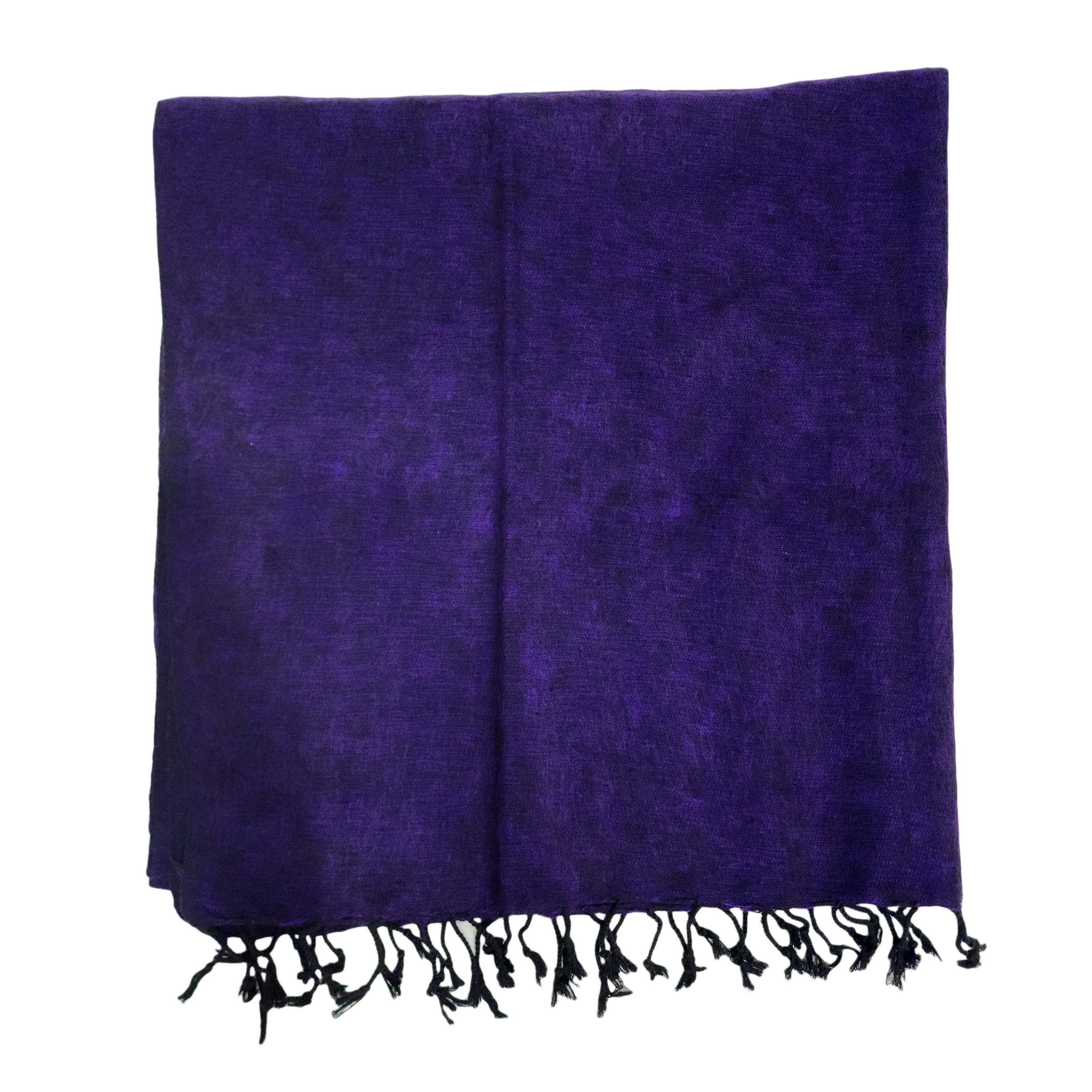 Yak Wool Blanket, Nepali Acrylic Hand Loom Blanket, Color purple