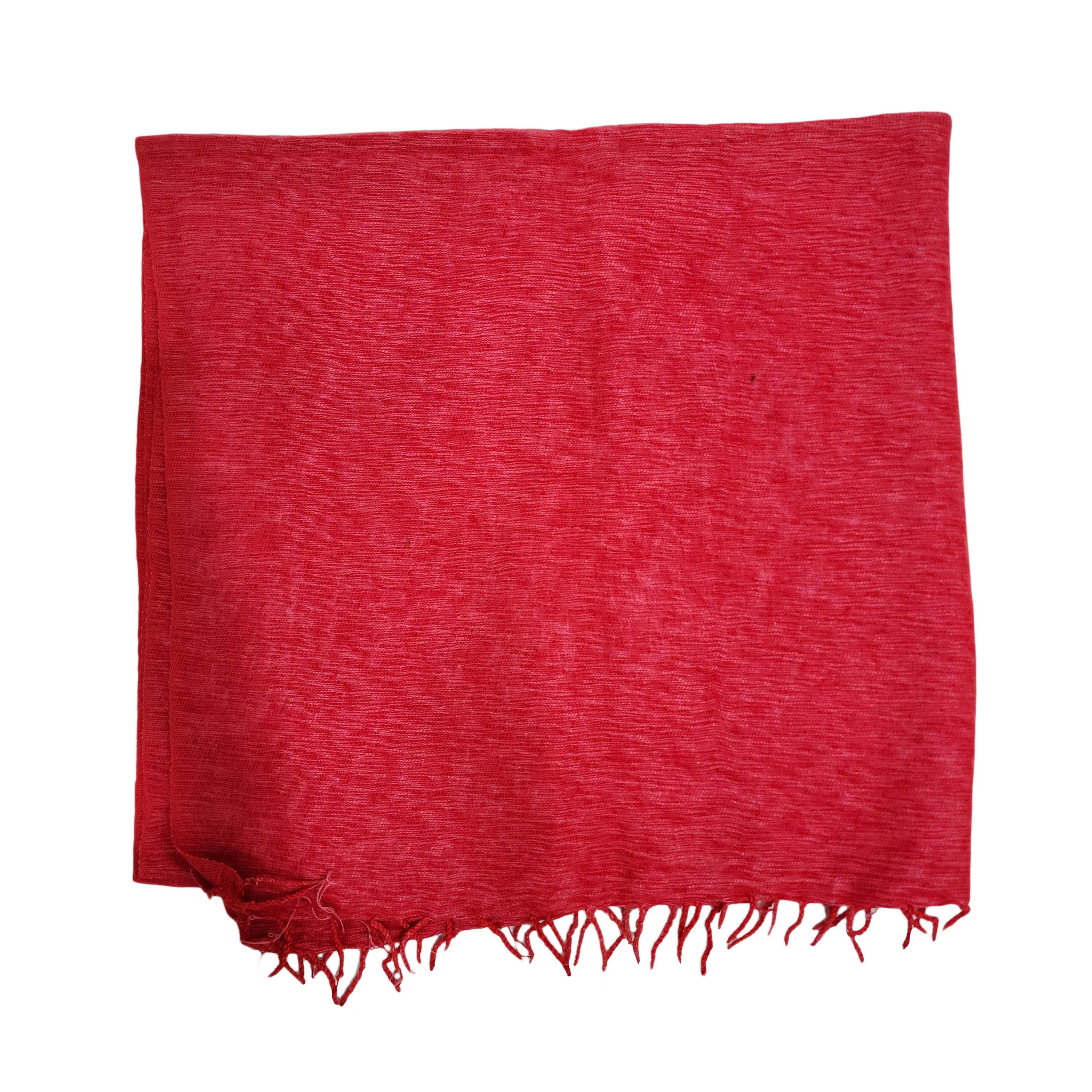Yak Wool Blanket, Nepali Acrylic Hand Loom Blanket, Color maroon