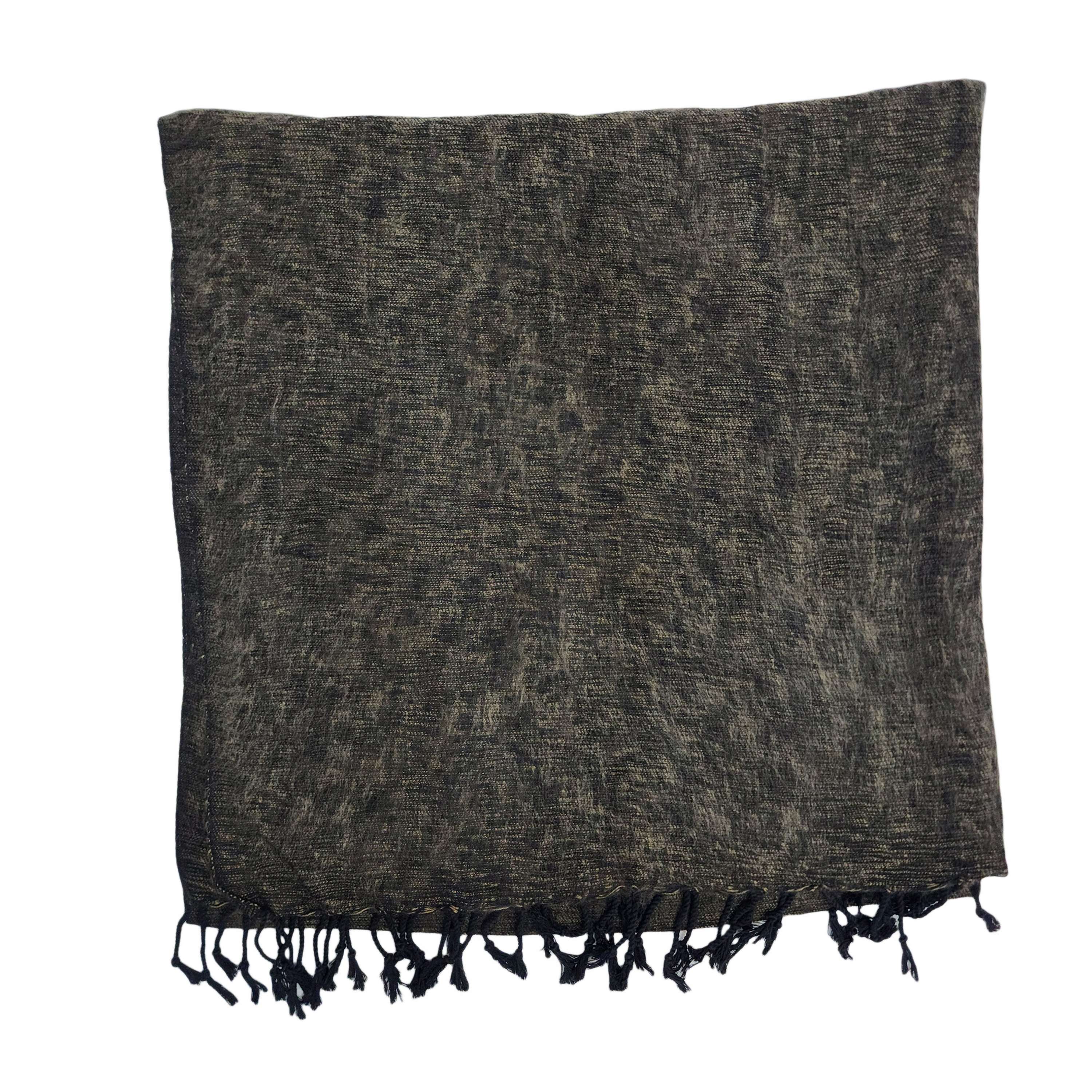 Yak Wool Blanket, Nepali Acrylic Hand Loom Blanket, Color brownish-gray