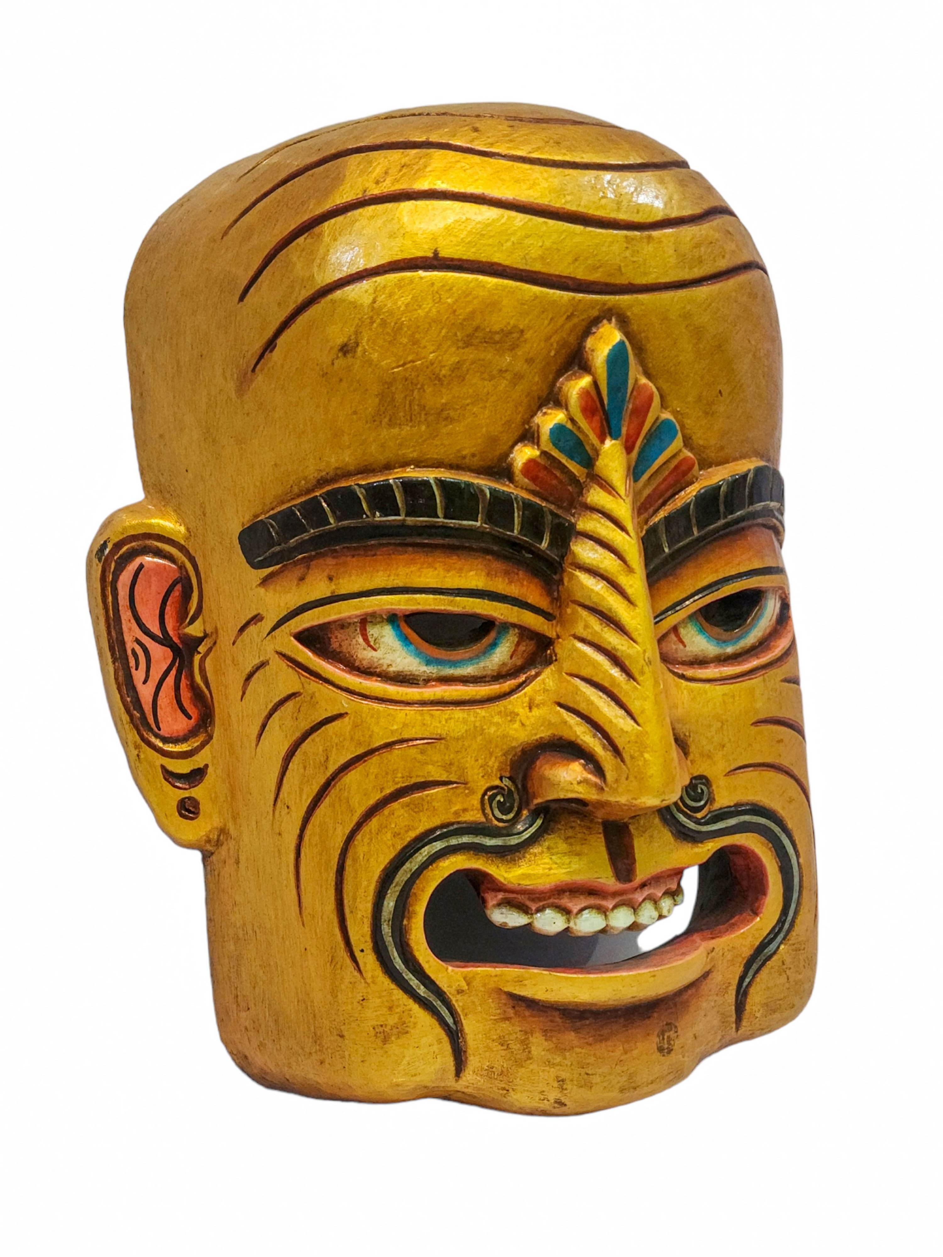 tribal Mask|, Handmade Wooden Mask, Wall Hanging, painted, Poplar Wood