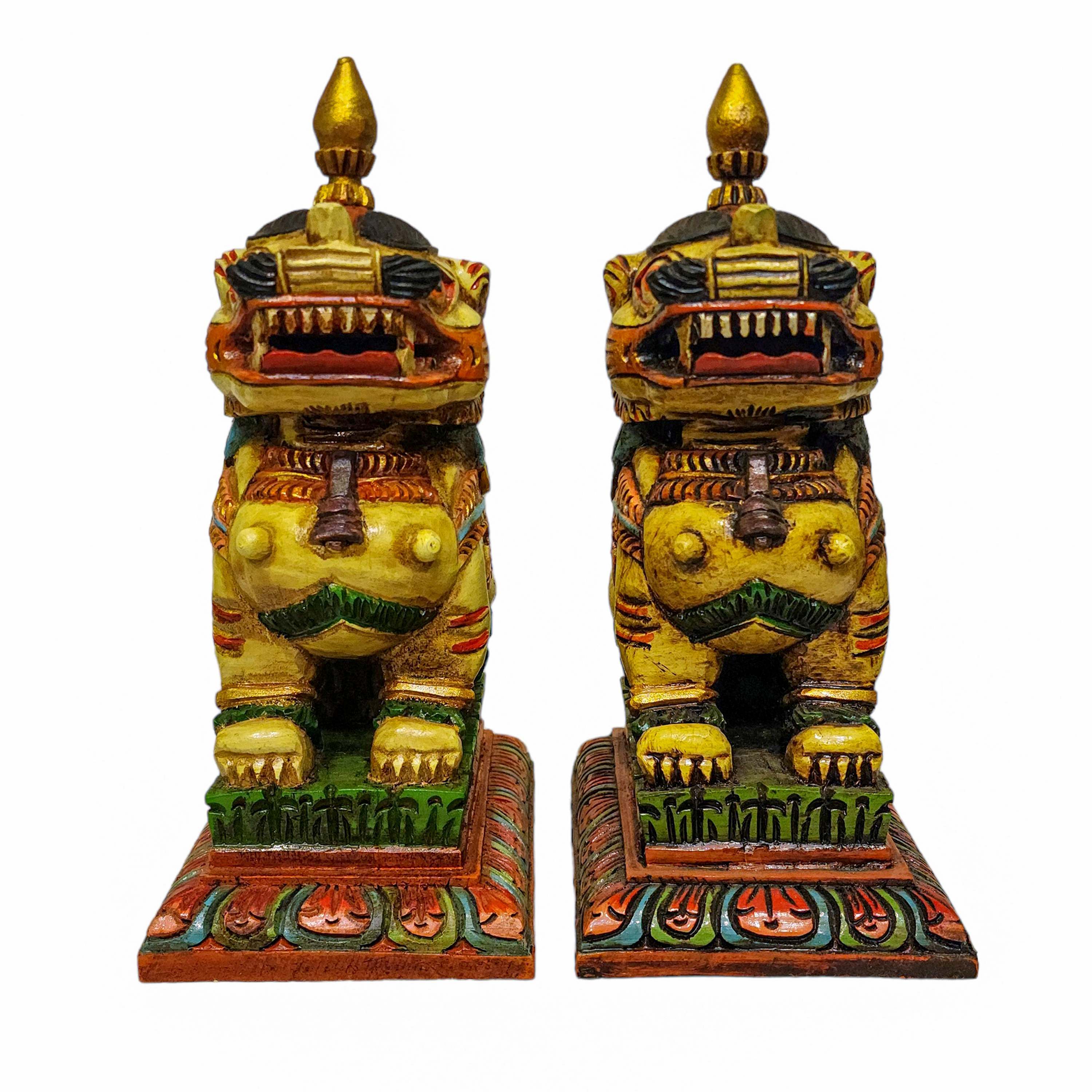 Temple Lion Set painted