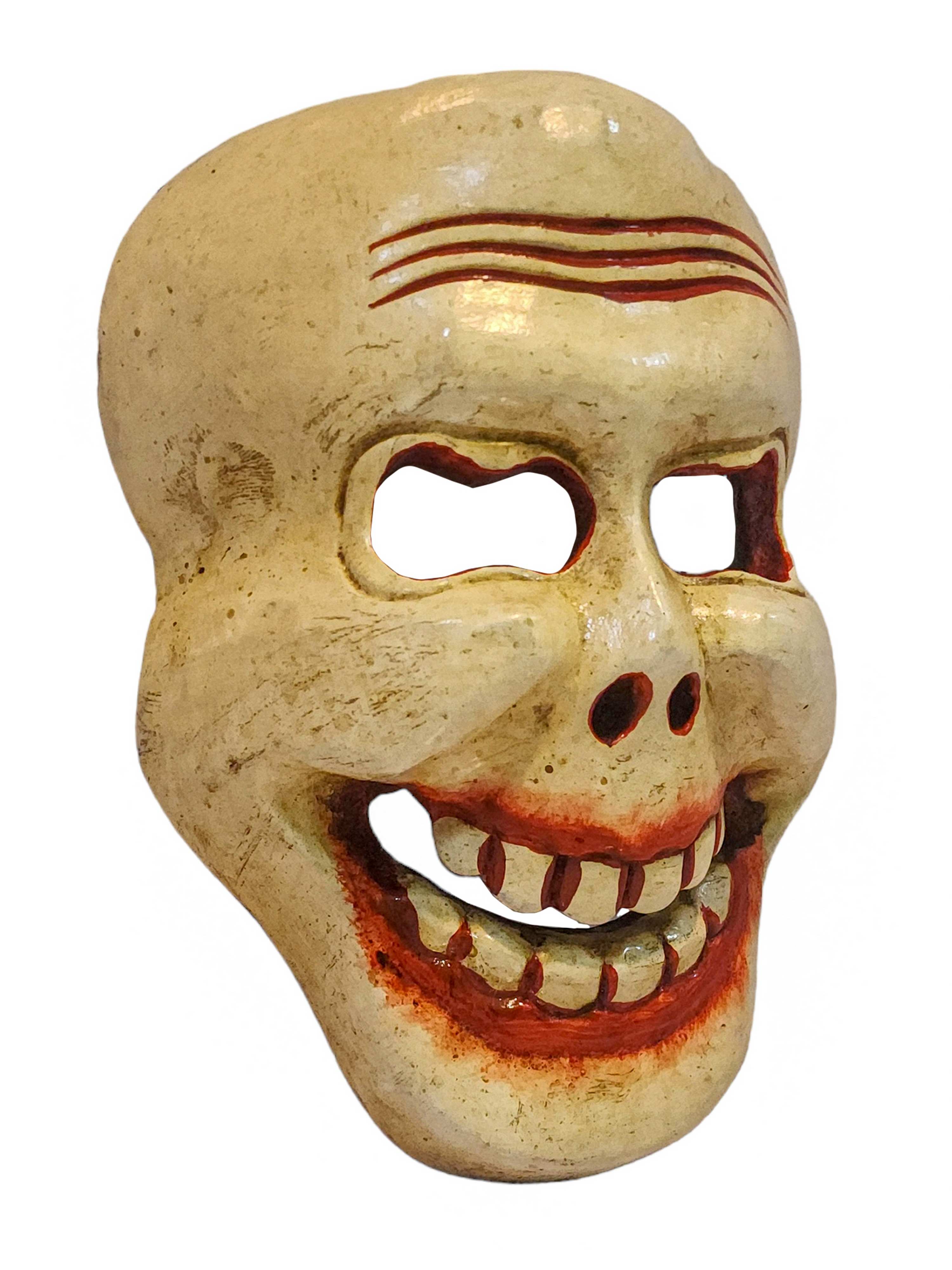 skull, Handmade Wooden Mask, Wall Hanging, painted, Poplar Wood