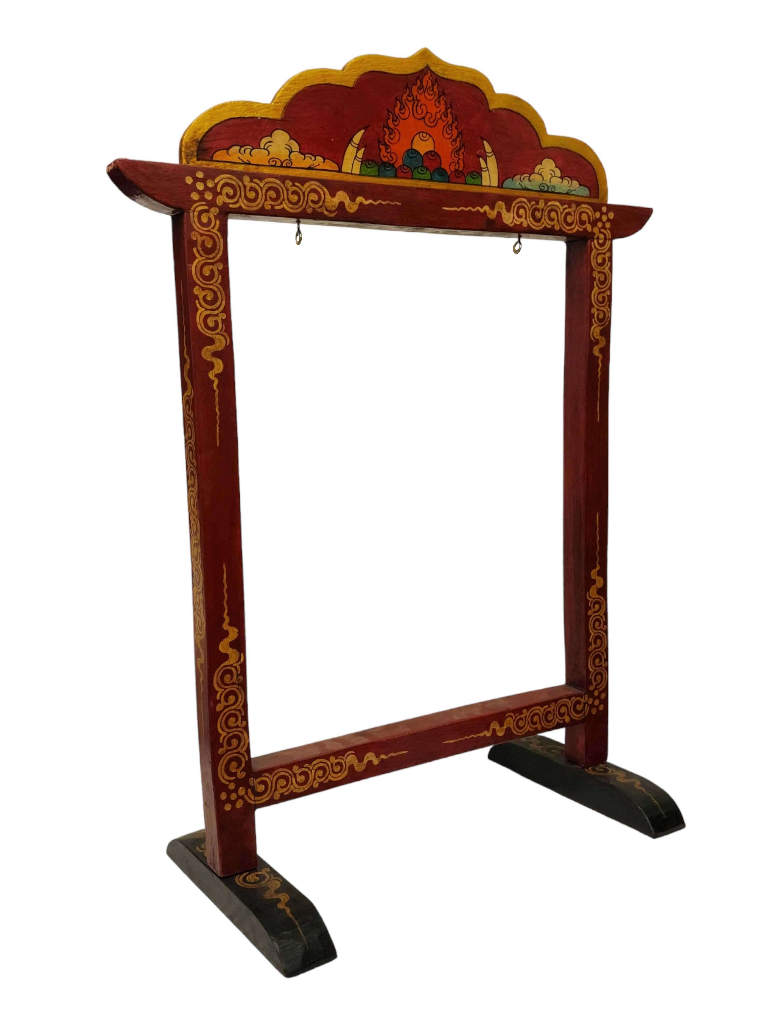 Tibetan Wooden Gong Stand