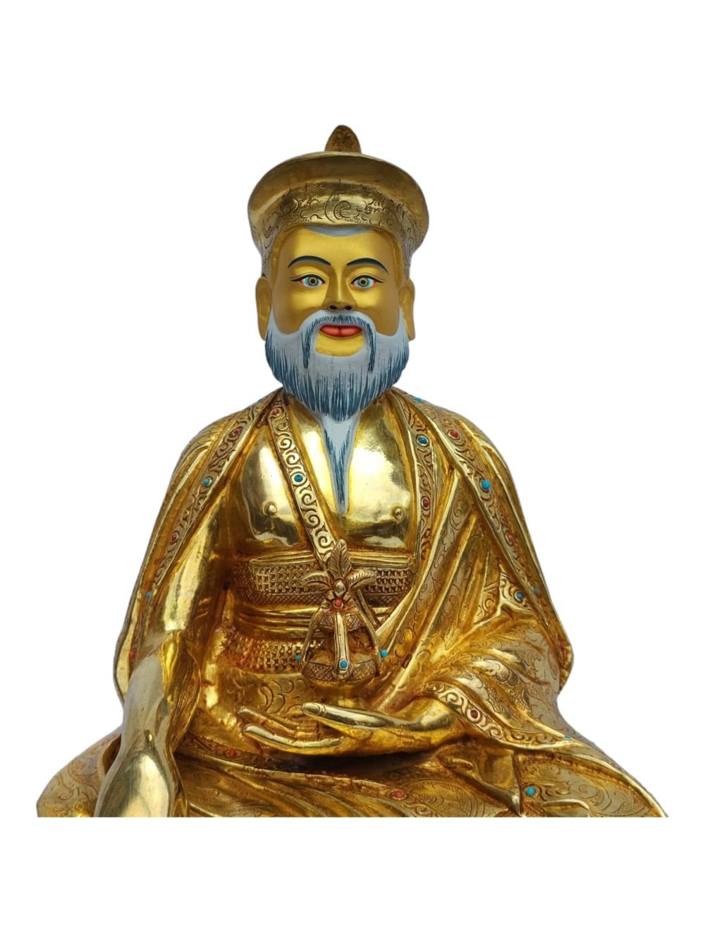 4th Zhabdrung Rinpoche , Buddhist Handmade Statue, full Gold Plated ...