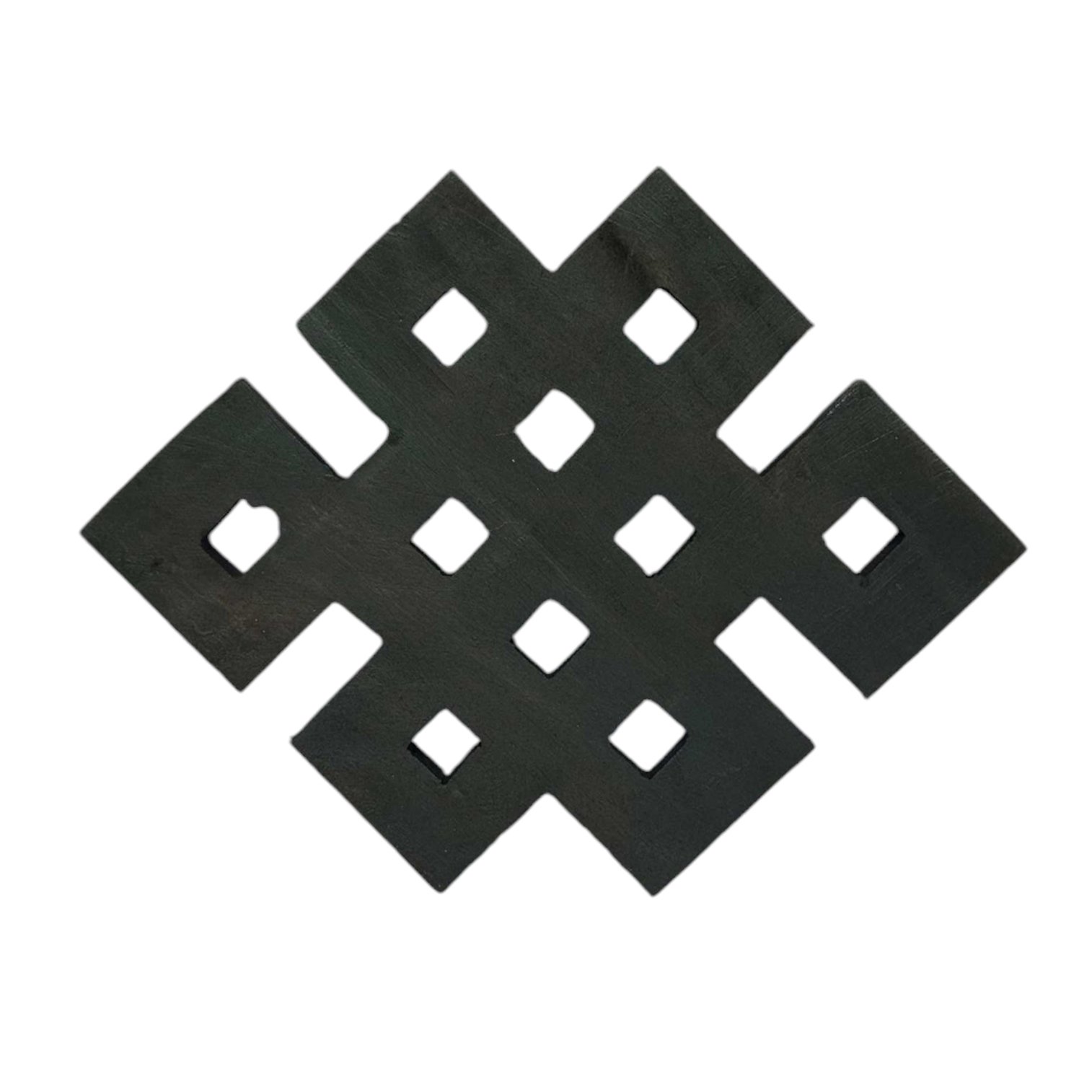 Wooden Endless Knot -painted black , Haldu Wood | Price: US$7 | Tibetan ...