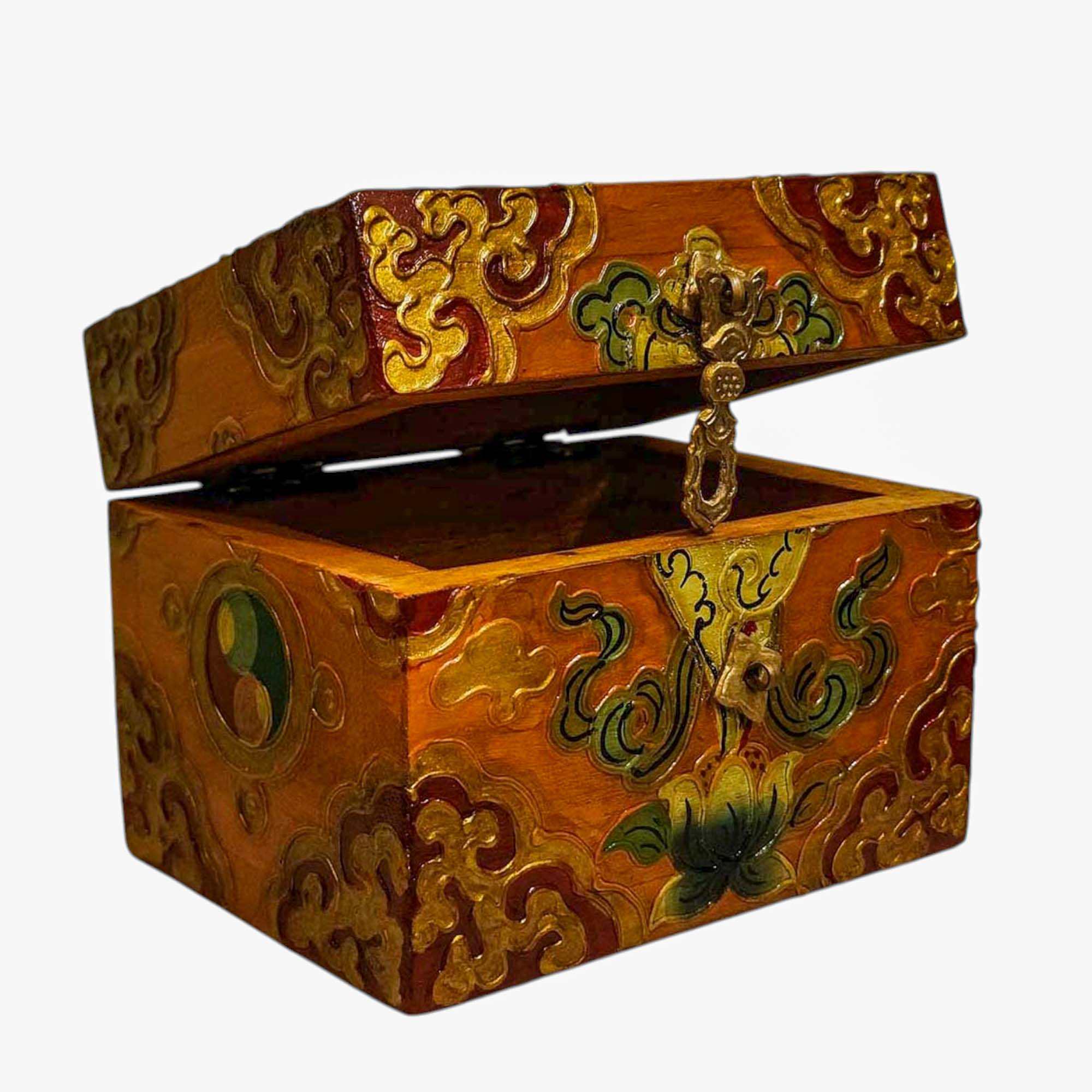 Wooden Tibetan Box-34384