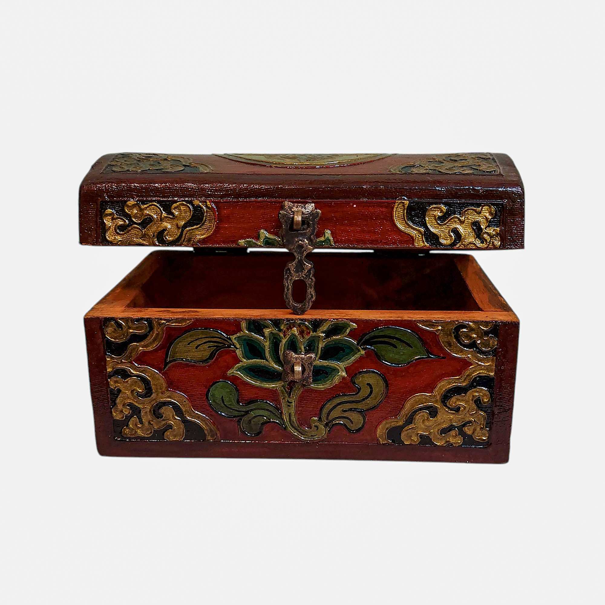 Wooden Tibetan Box-34423