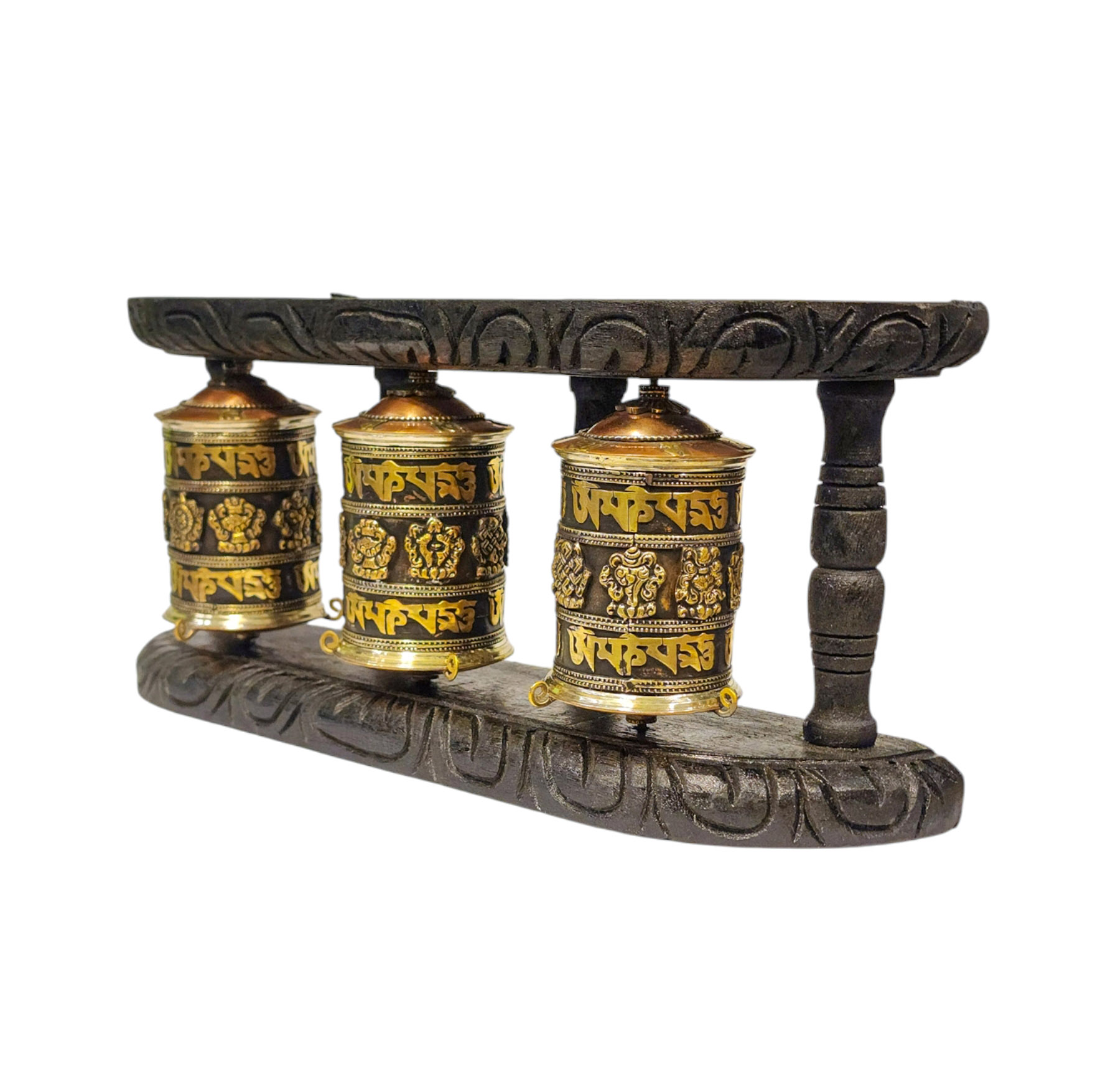 Buddhist Handmade Wall Prayer Wheel <span Style=