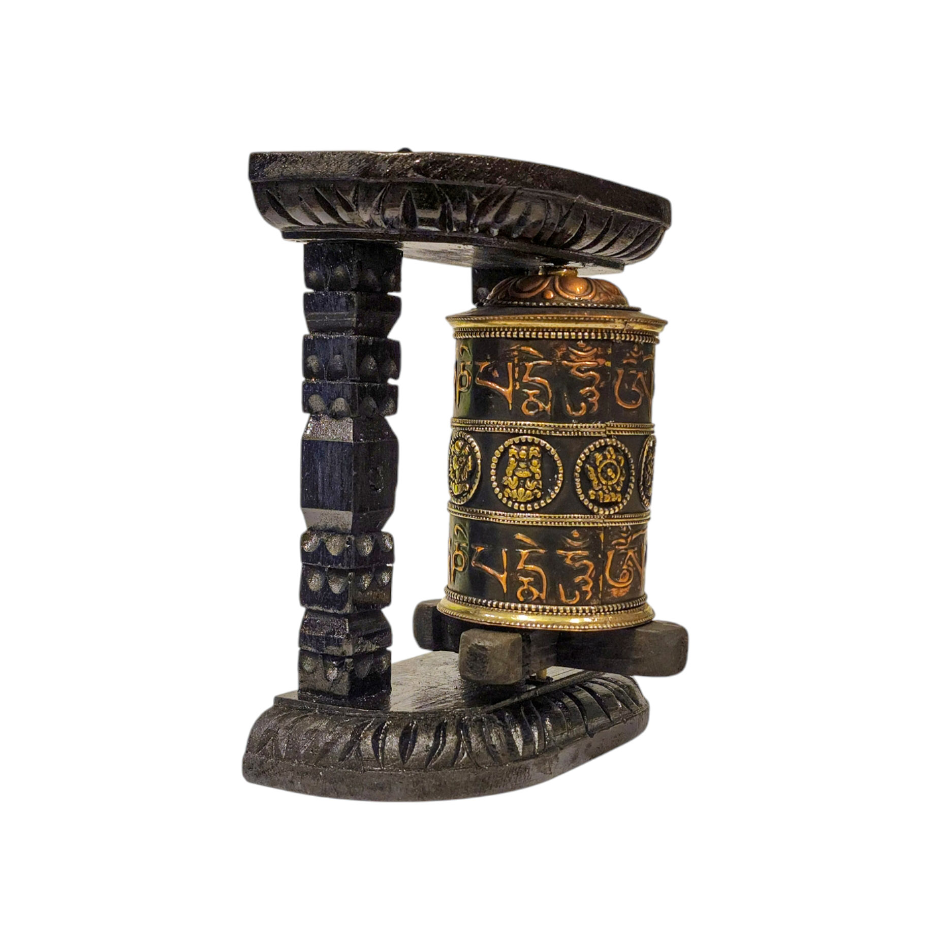 Buddhist Handmade Wall Prayer Wheel <span Style=
