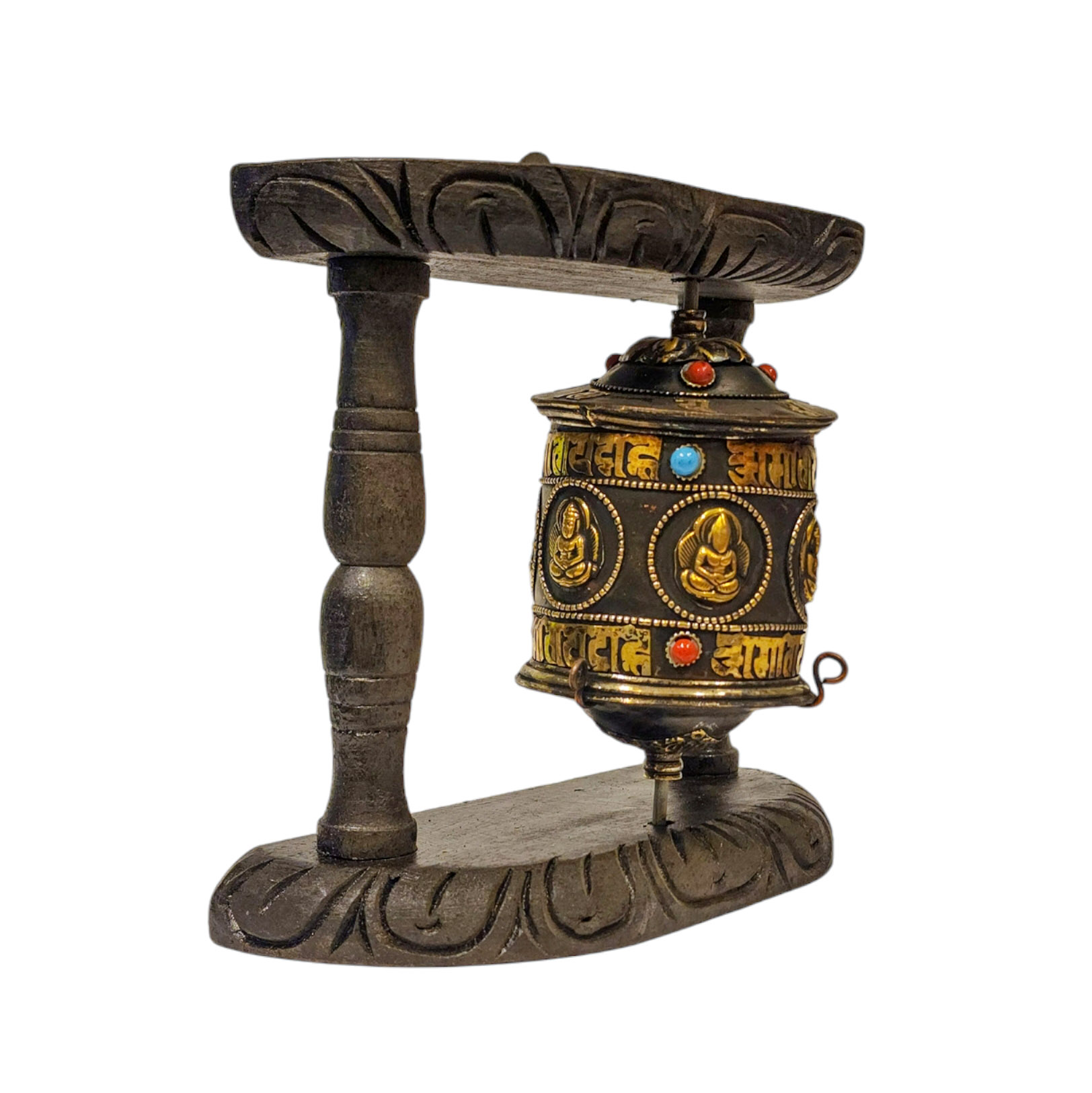 Buddhist Handmade Wall Prayer Wheel <span Style=