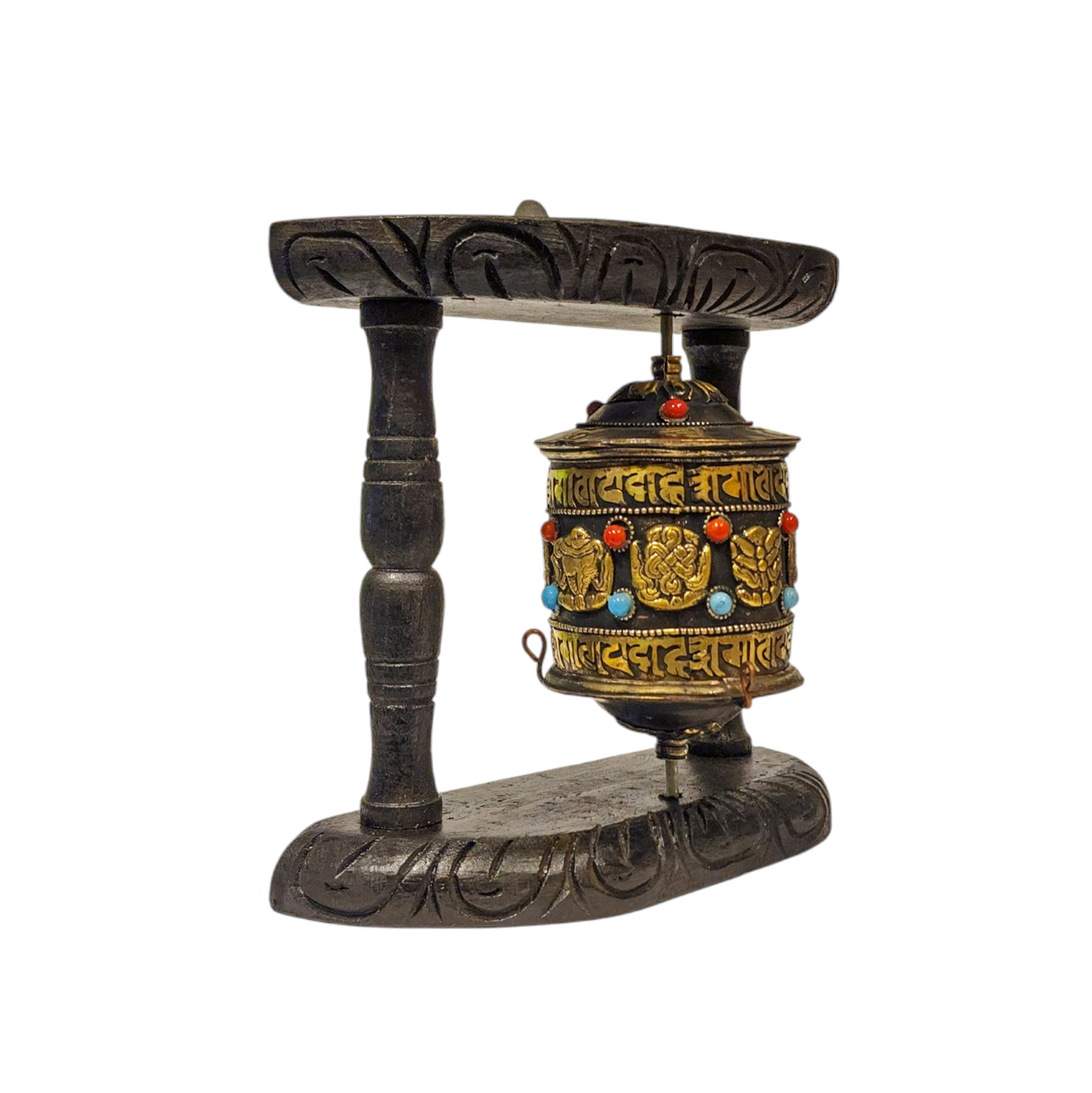 Buddhist Handmade Wall Prayer Wheel <span Style=
