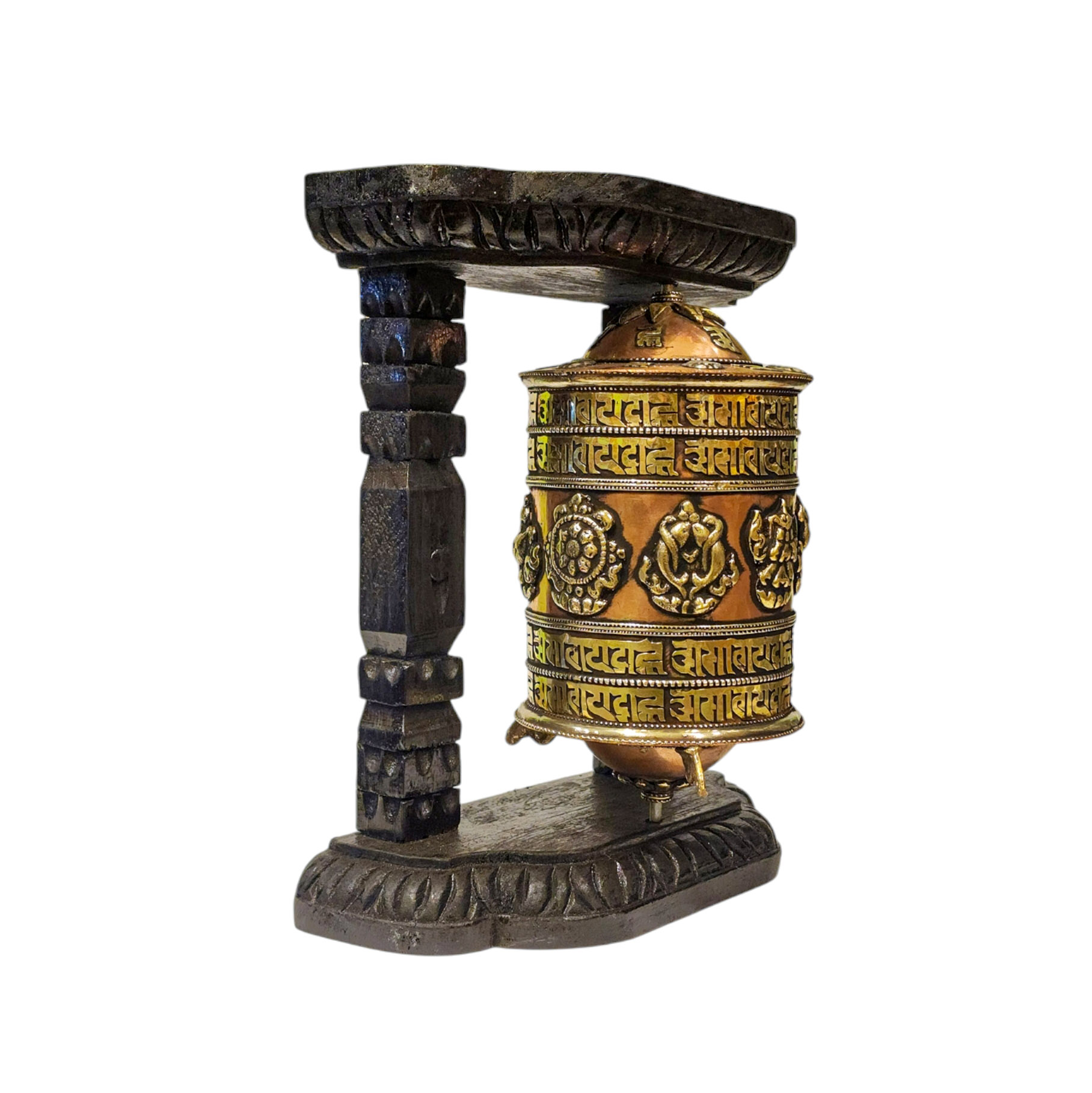Buddhist Handmade Wall Prayer Wheel <span Style=