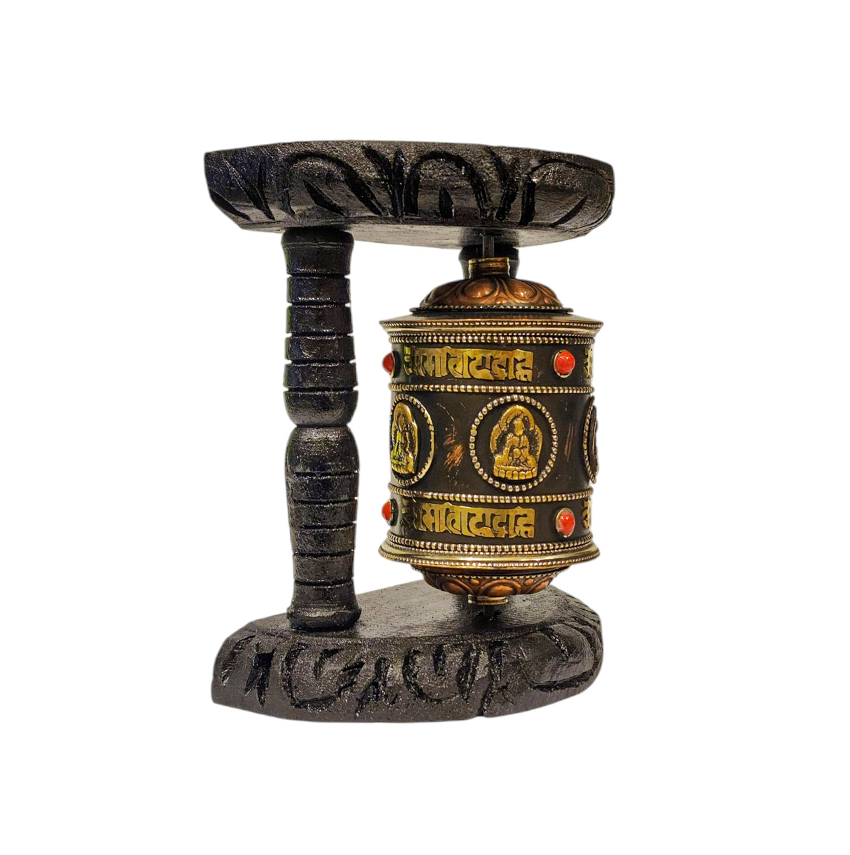 Buddhist Handmade Wall Prayer Wheel <span Style=