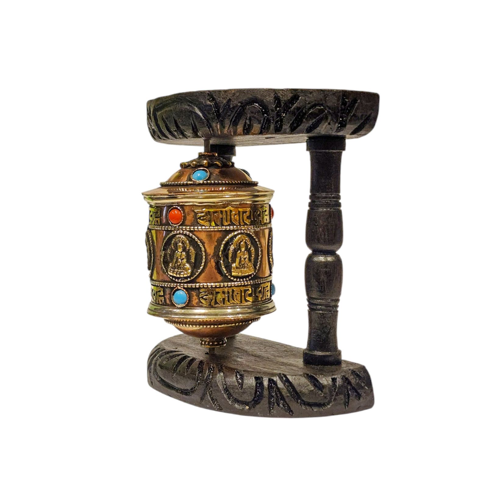 Buddhist Handmade Wall Prayer Wheel <span Style=