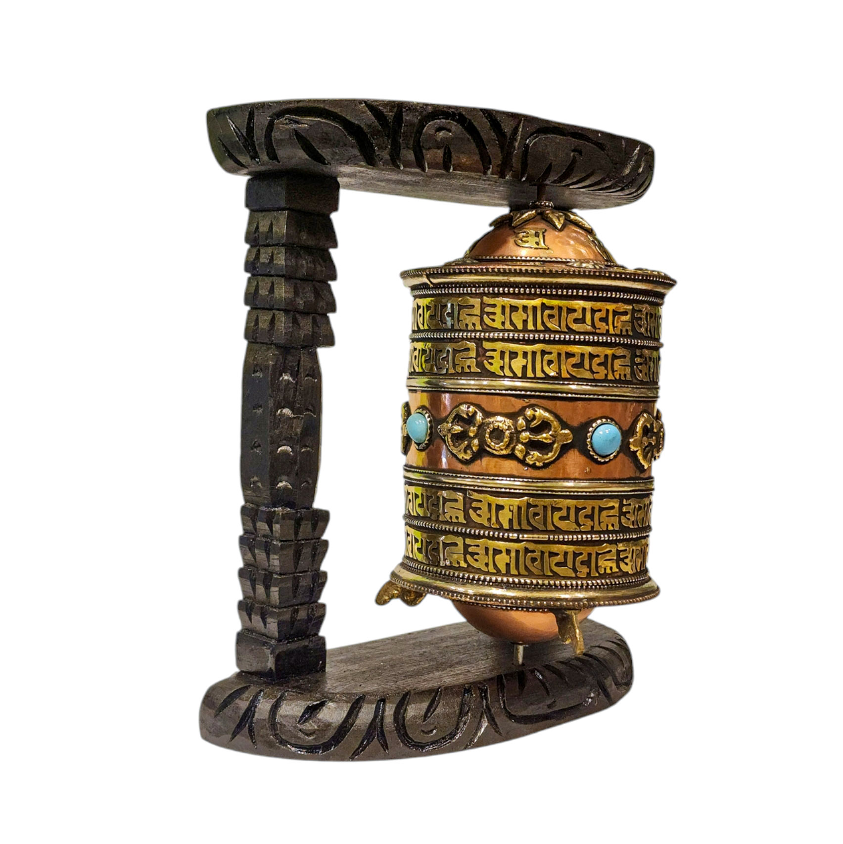 Buddhist Handmade Wall Prayer Wheel <span Style=