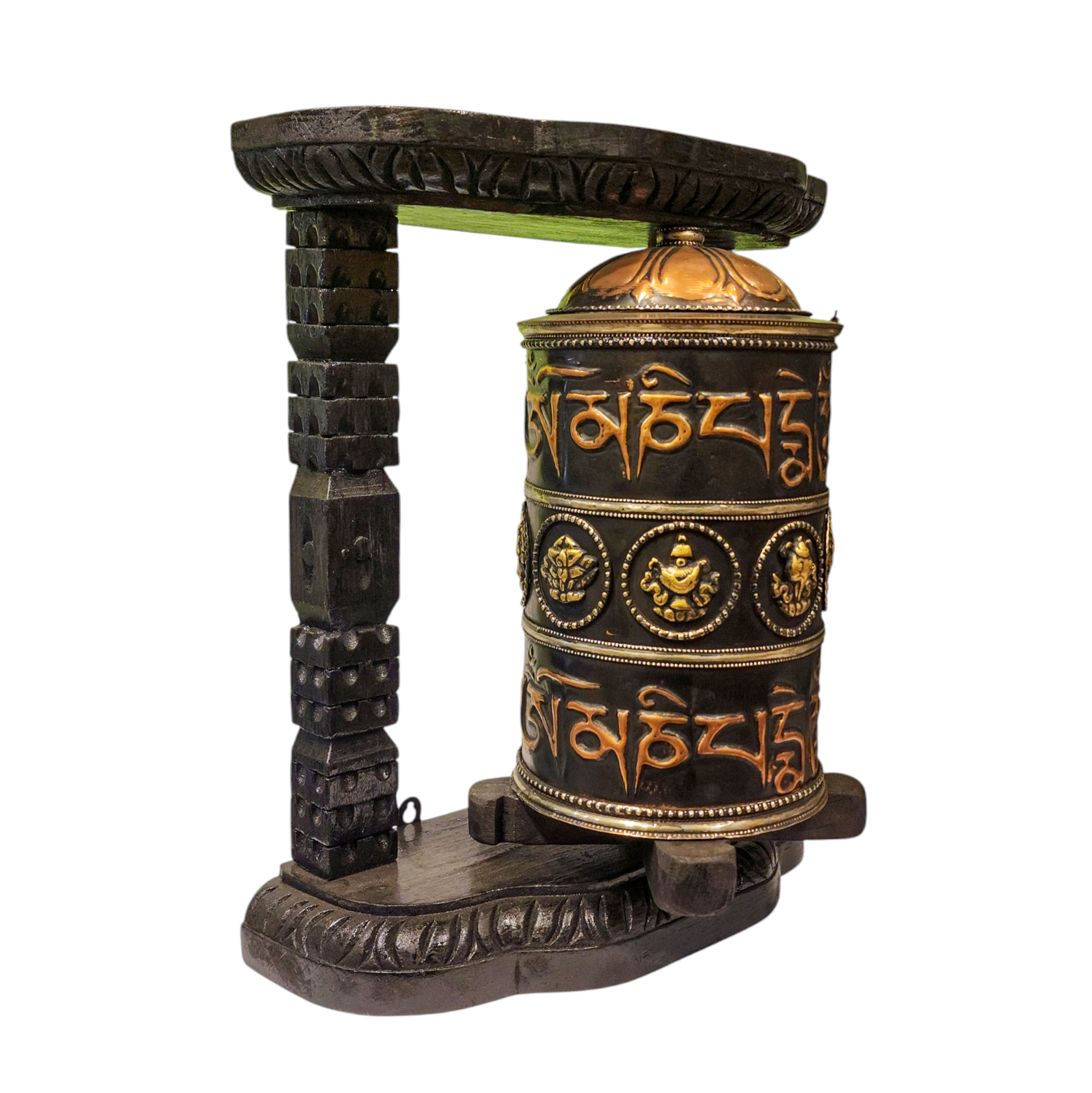 Buddhist Handmade Wall Prayer Wheel <span Style=