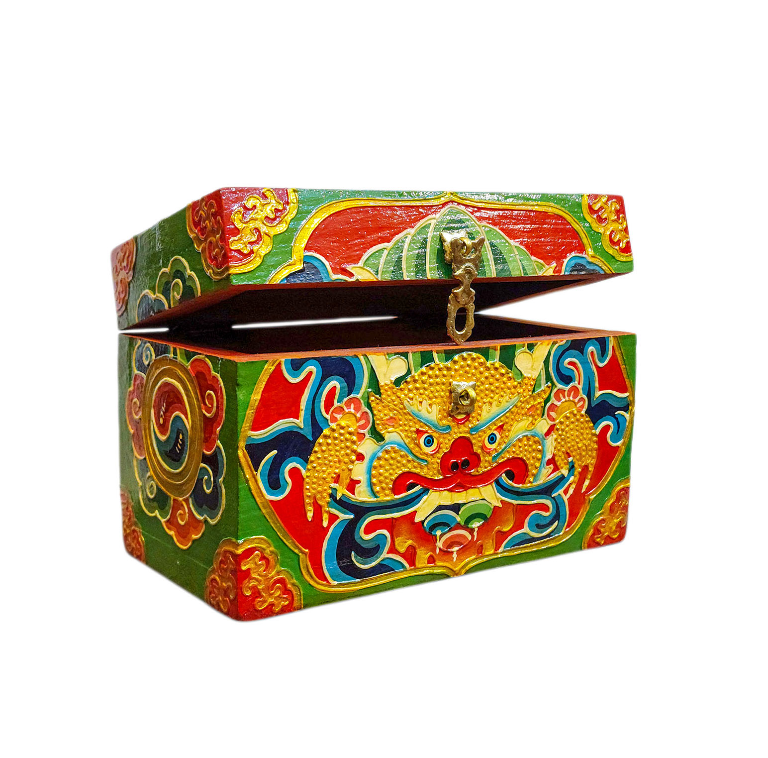 Buddhist Wooden Box <span Style=