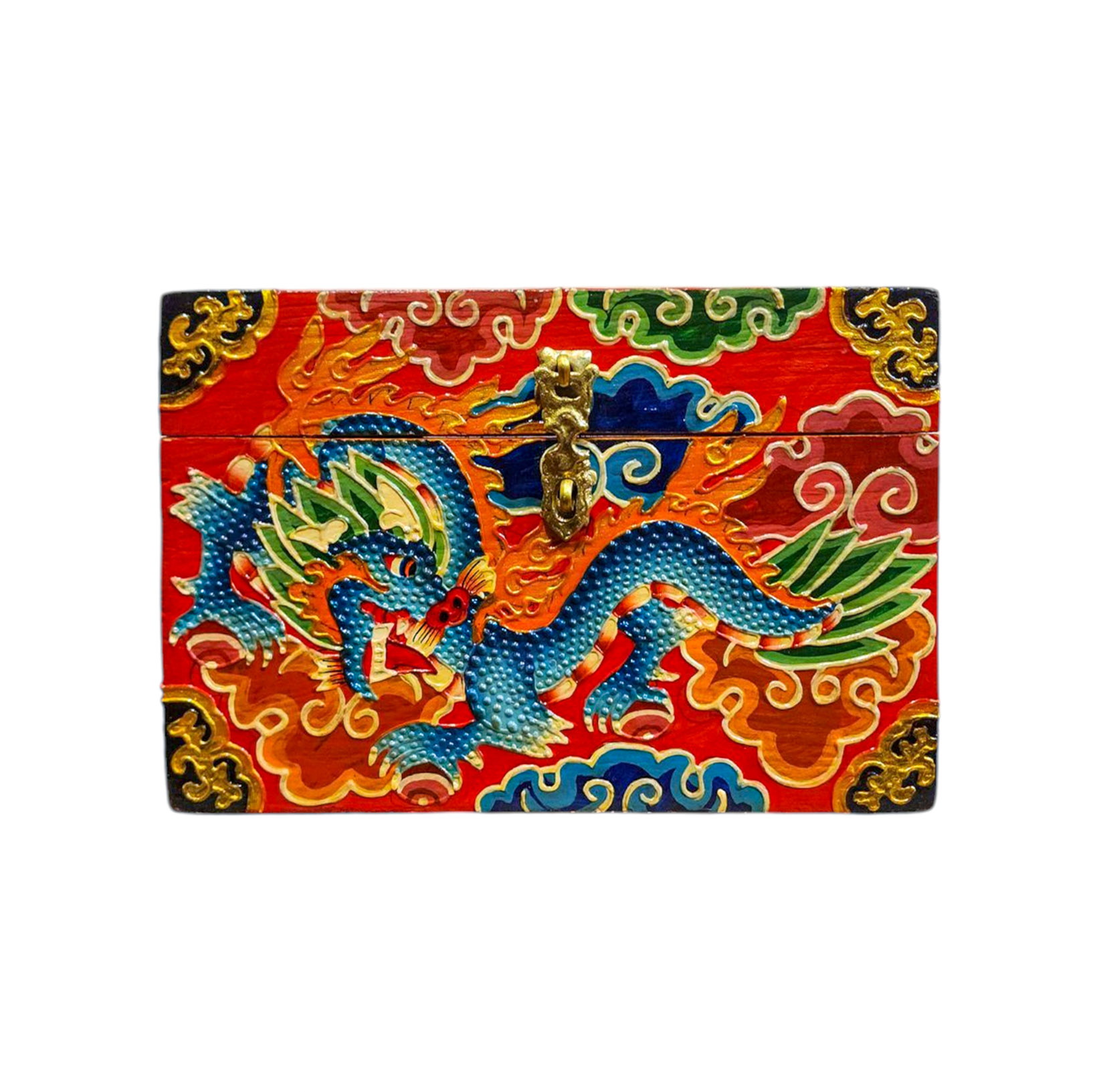 Buddhist Wooden Box <span Style=