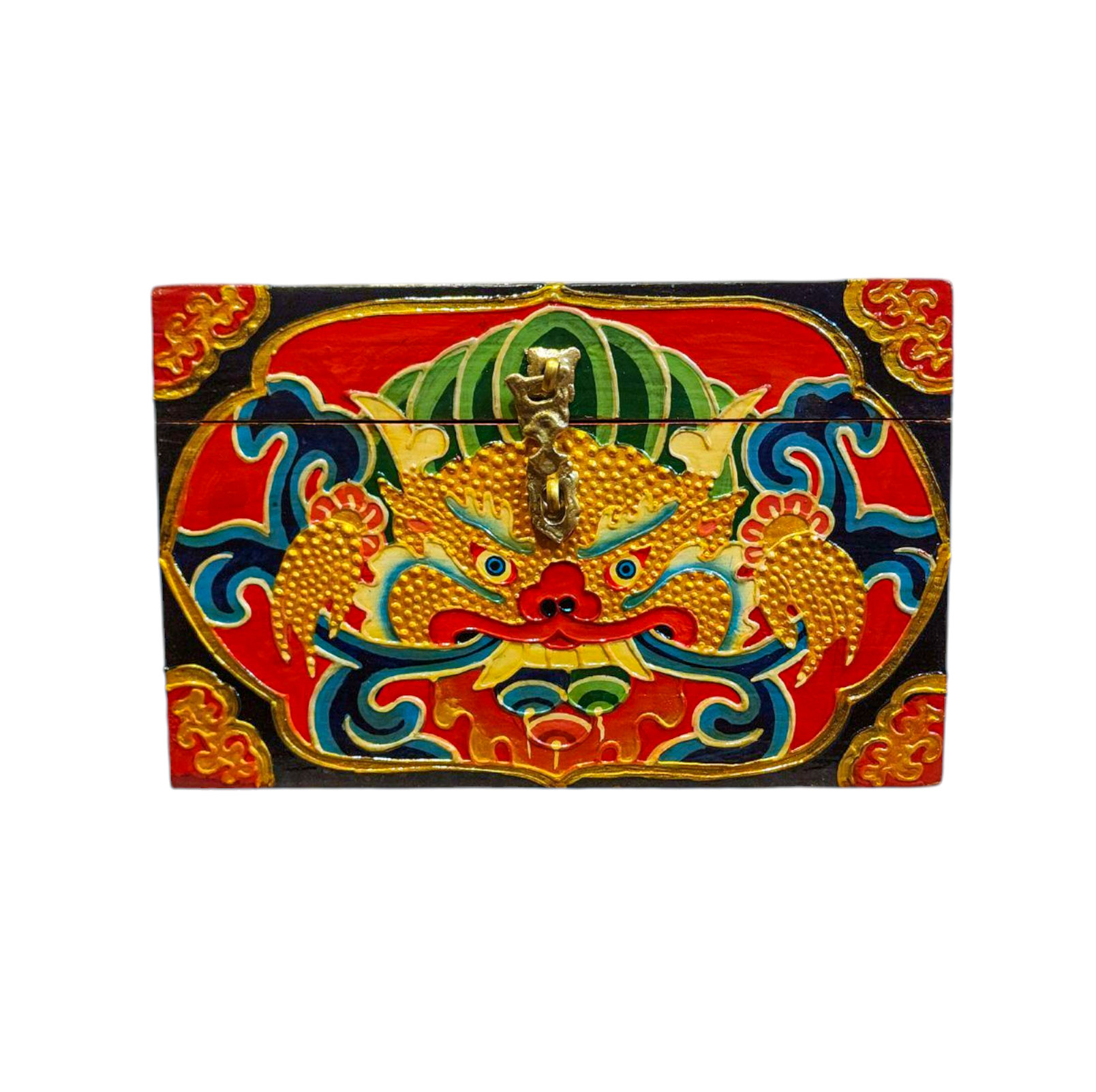 Buddhist Wooden Box <span Style=