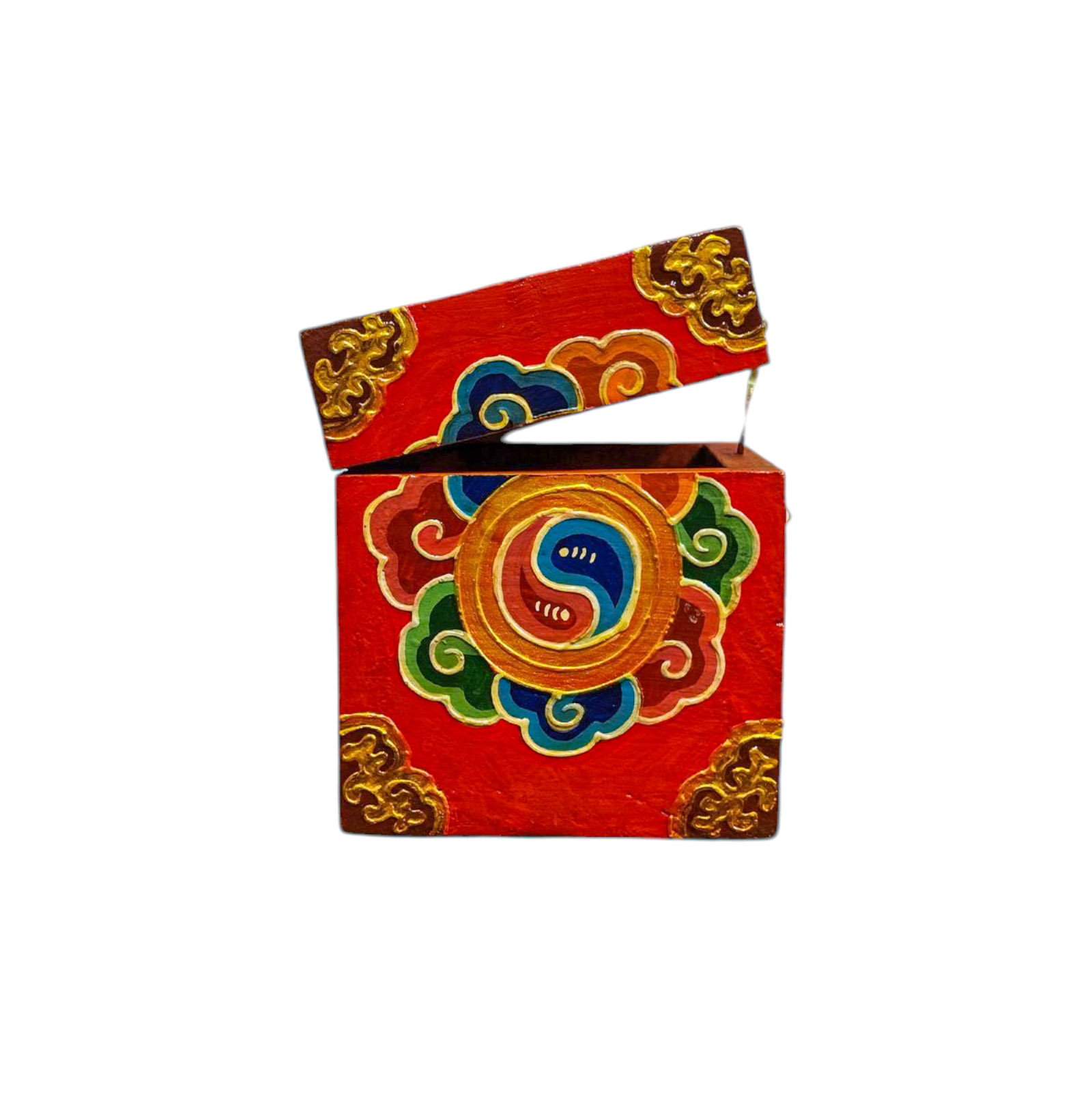 Buddhist Wooden Box <span Style=