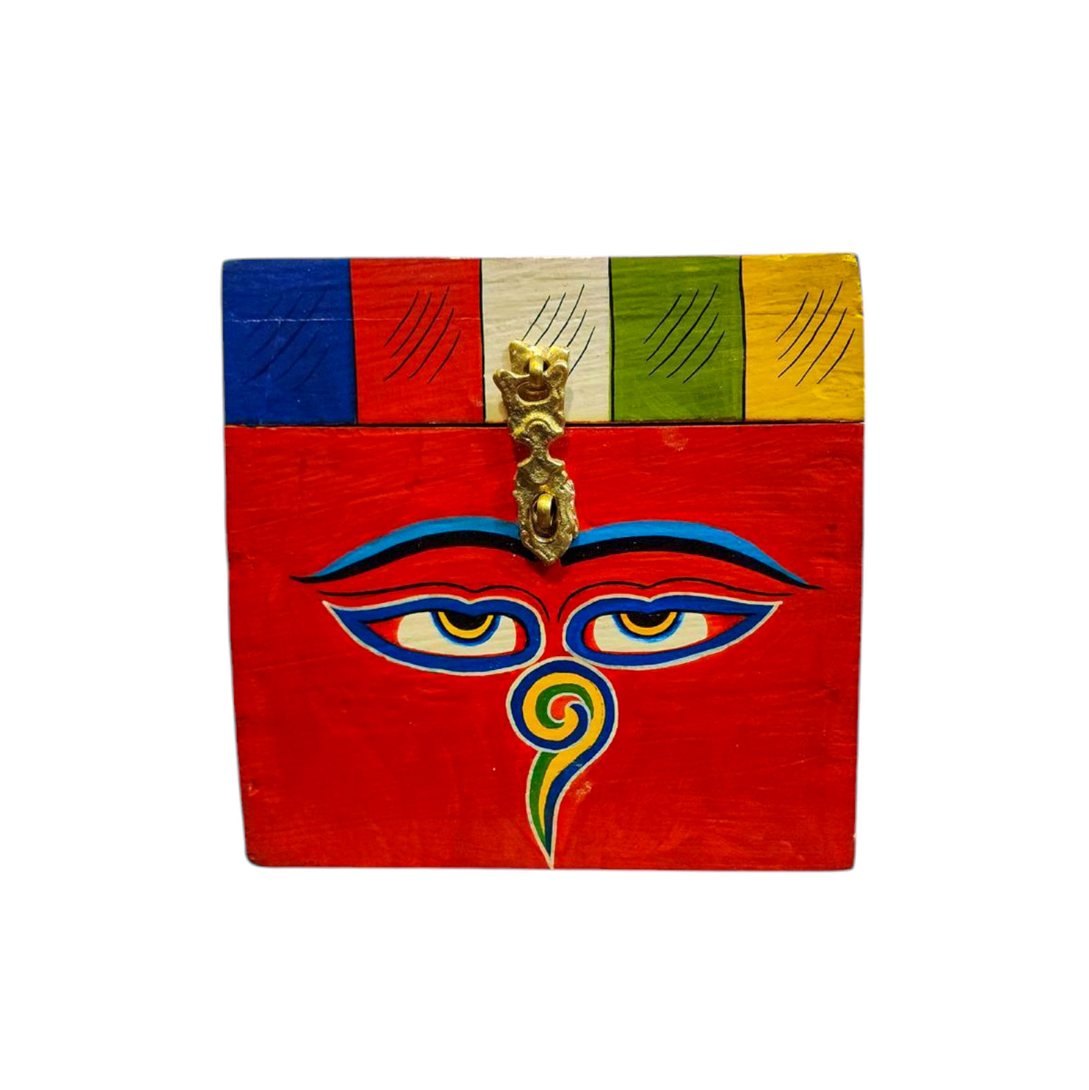 Buddhist Wooden Box <span Style=