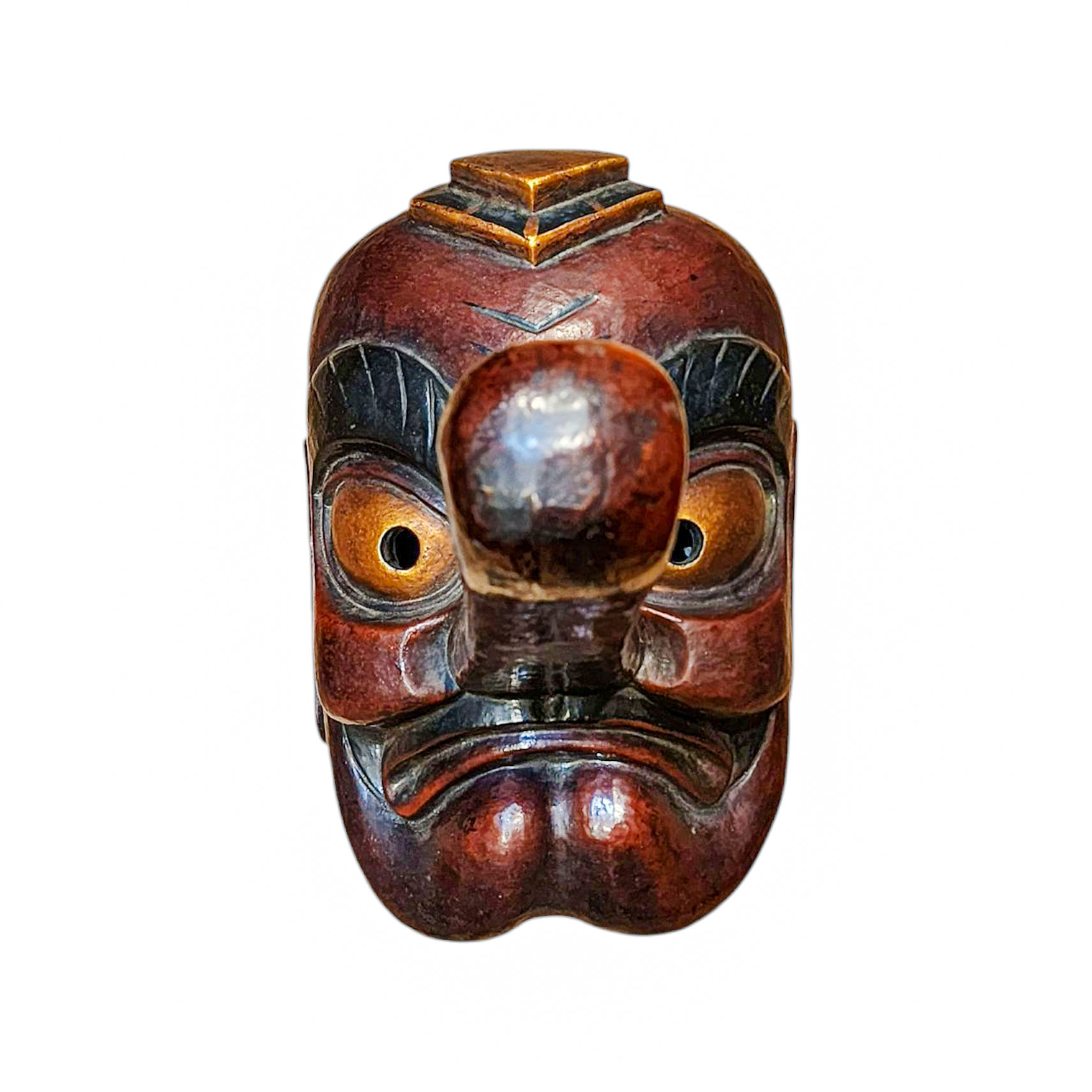 Buddhist Wooden Tribal Mask <span Style=