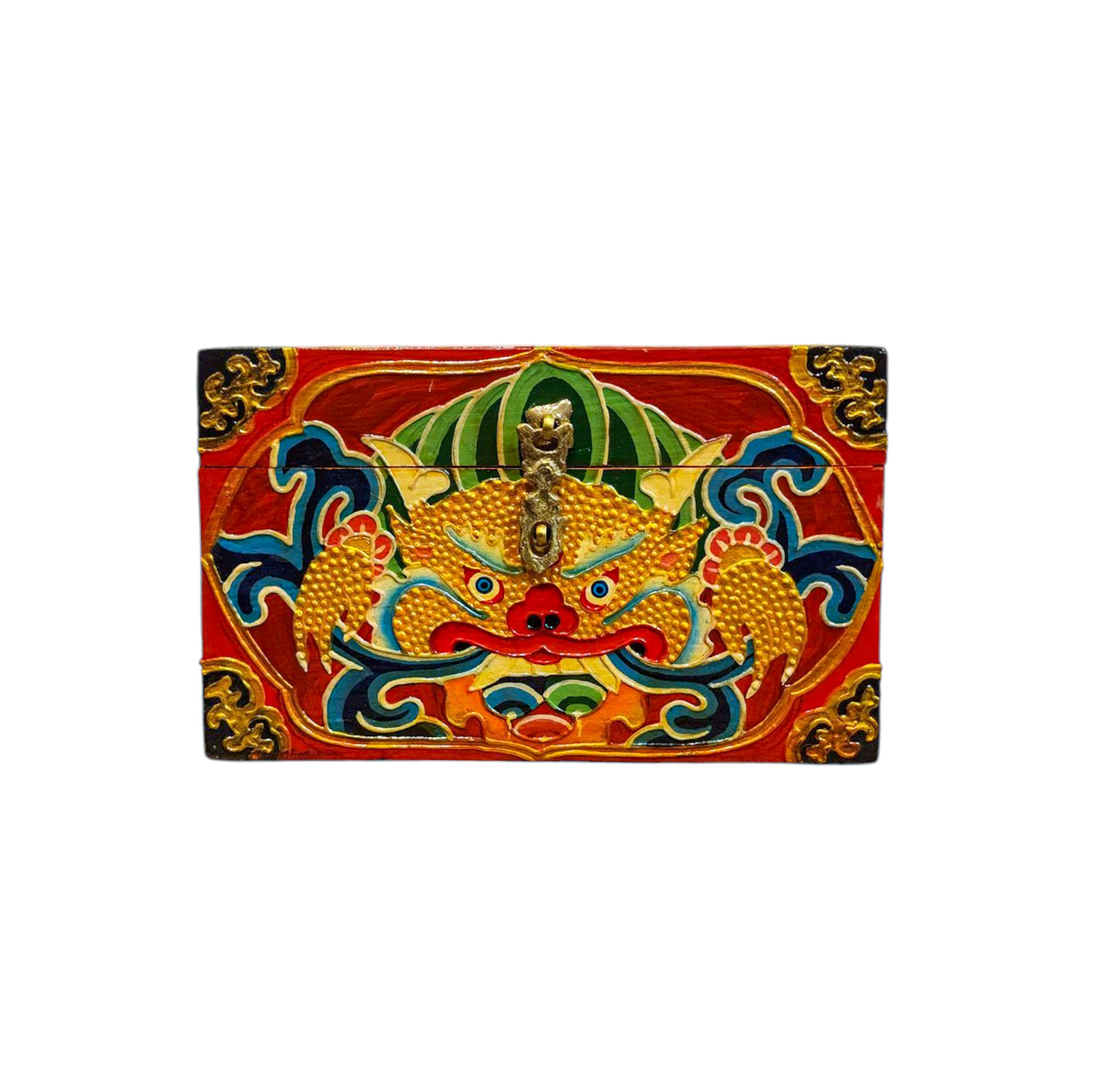 Buddhist Wooden Box <span Style=