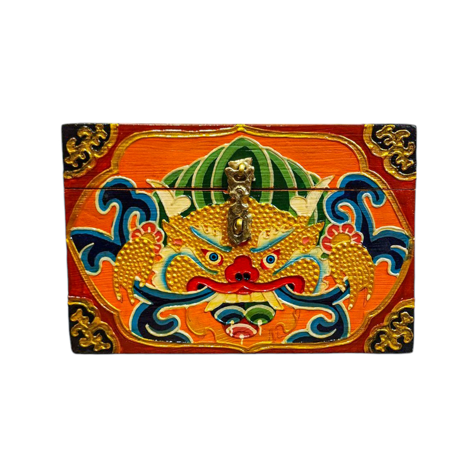 Buddhist Wooden Box <span Style=