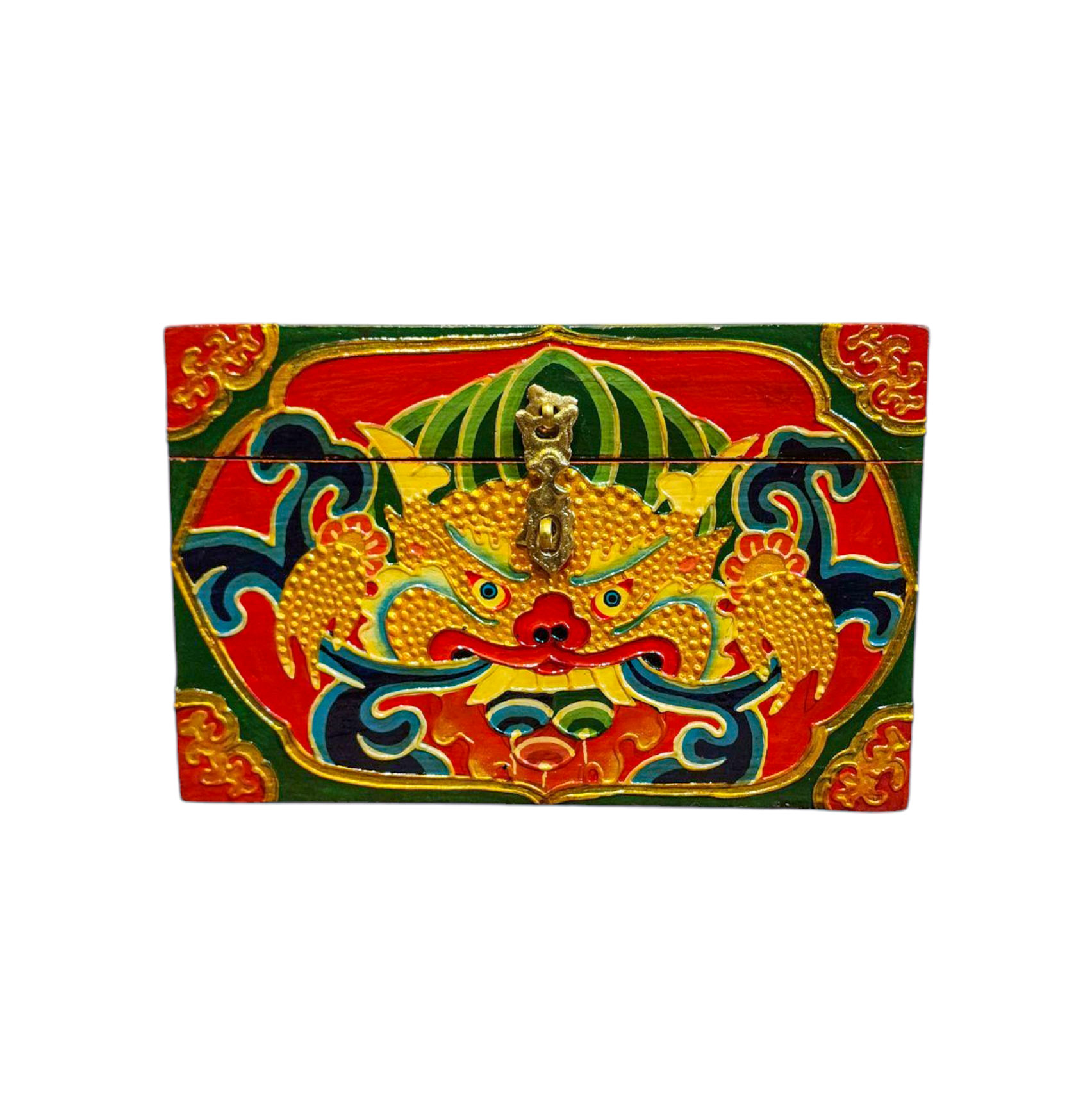 Buddhist Wooden Box <span Style=