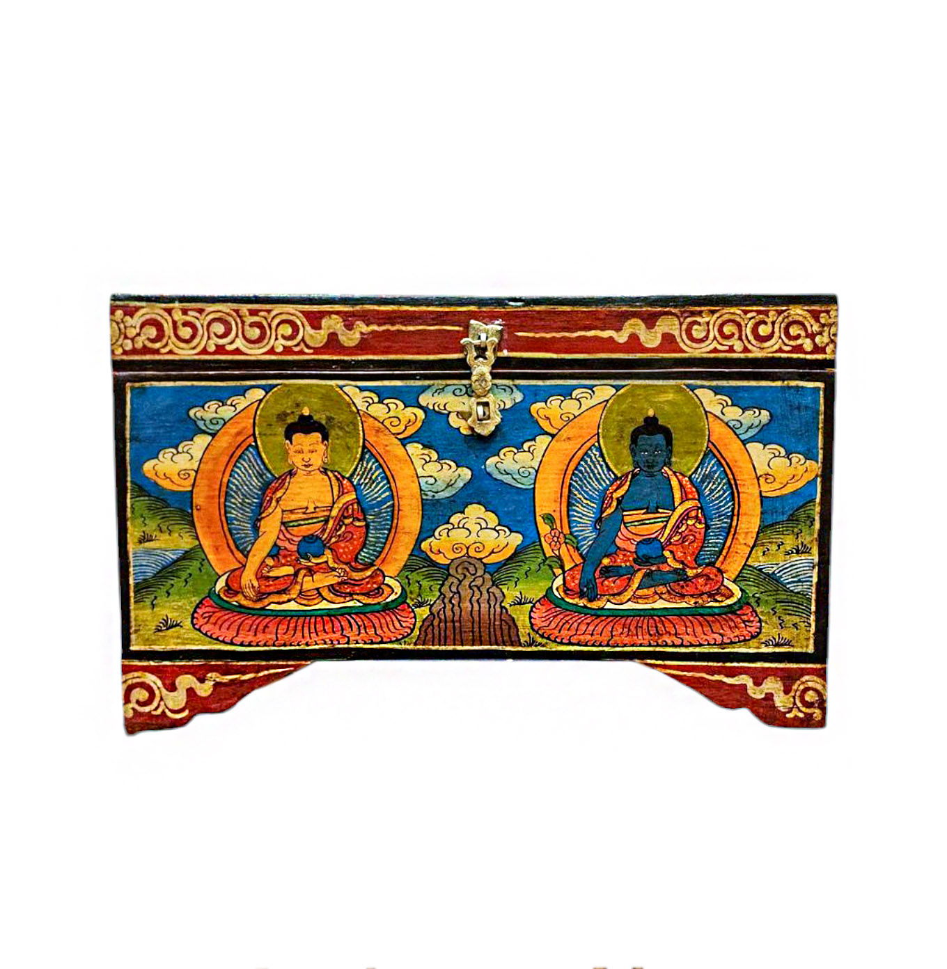 Buddhist Wooden Box <span Style=