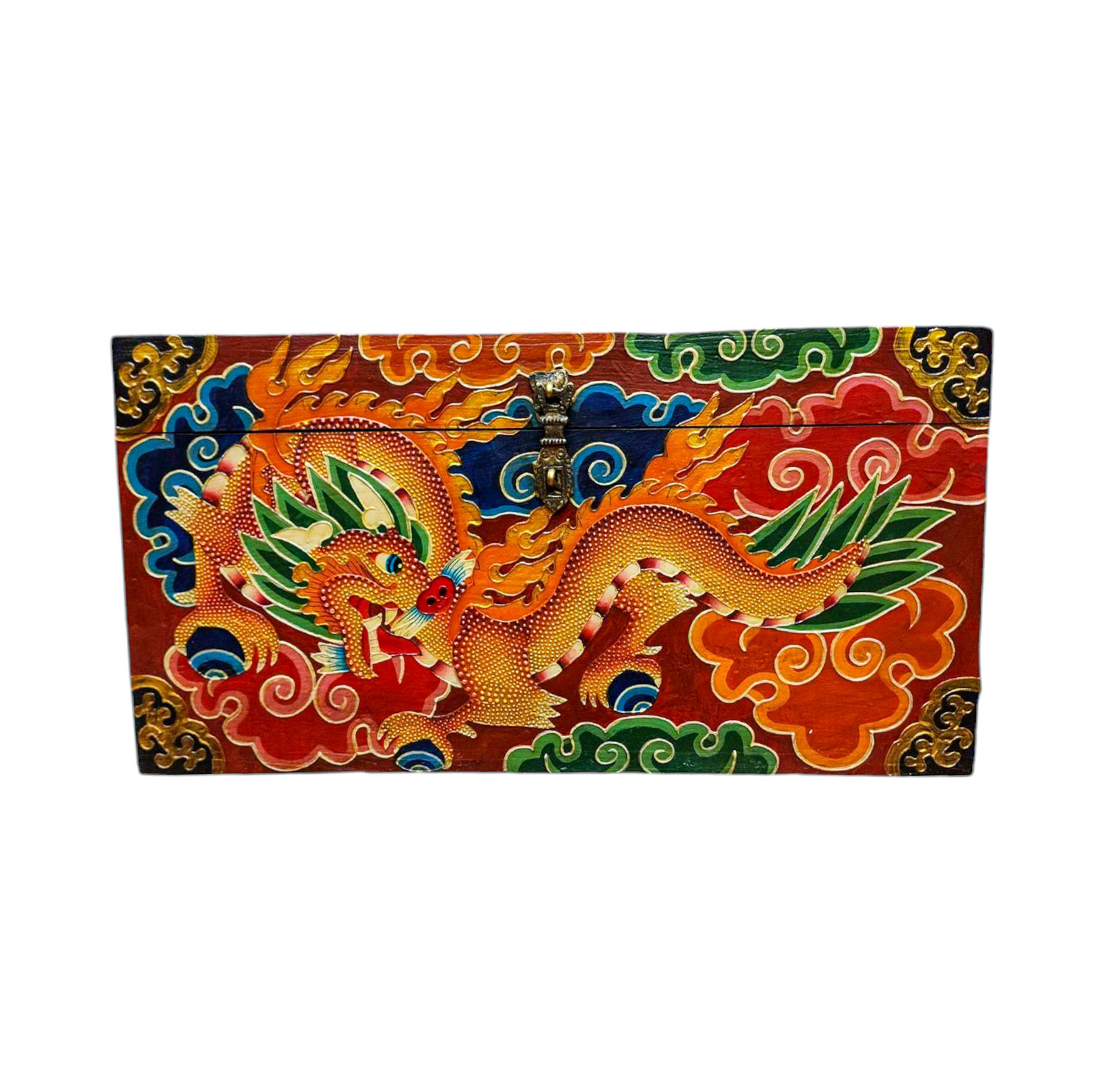 Buddhist Wooden Box <span Style=