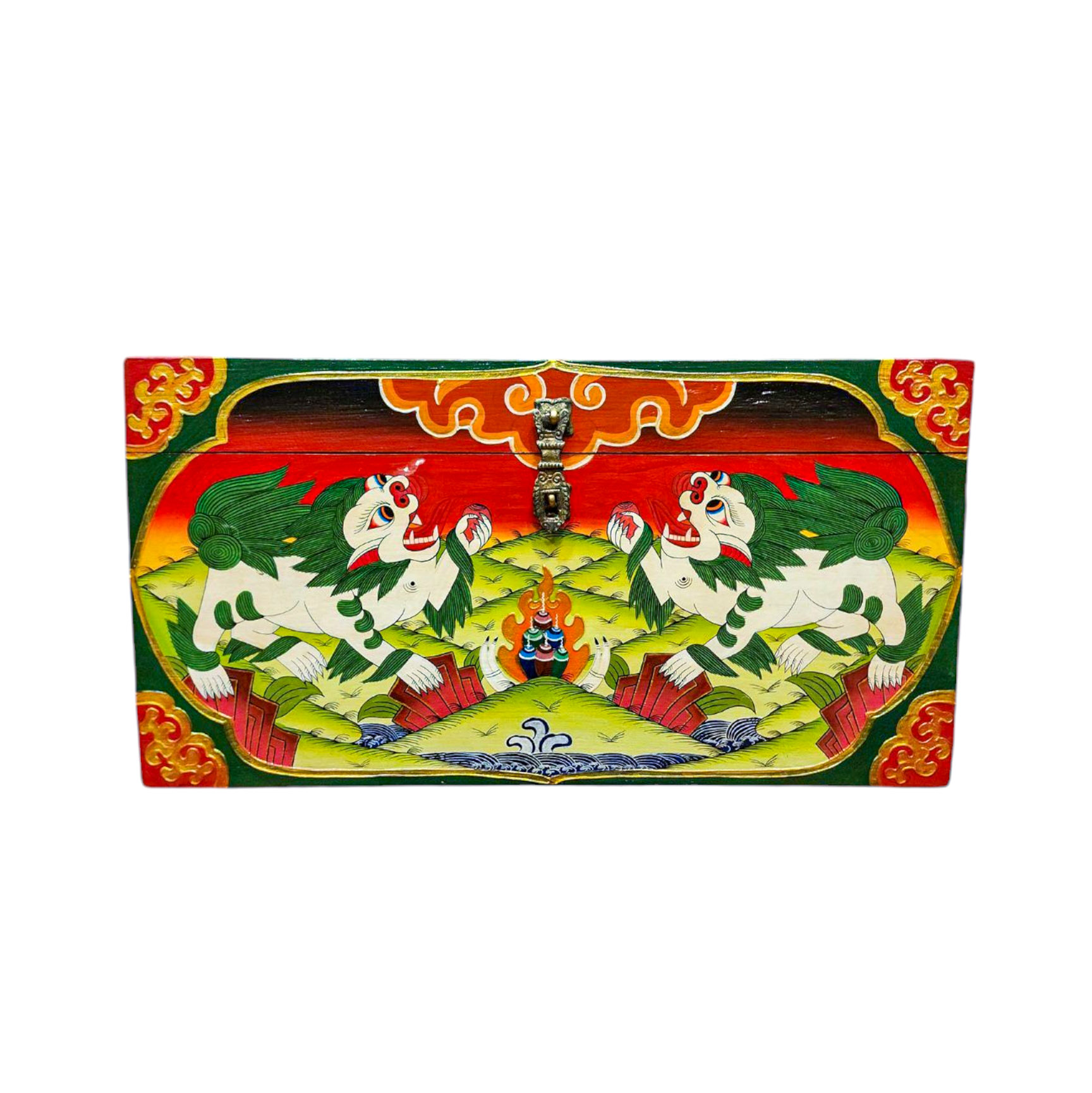 Buddhist Wooden Box <span Style=