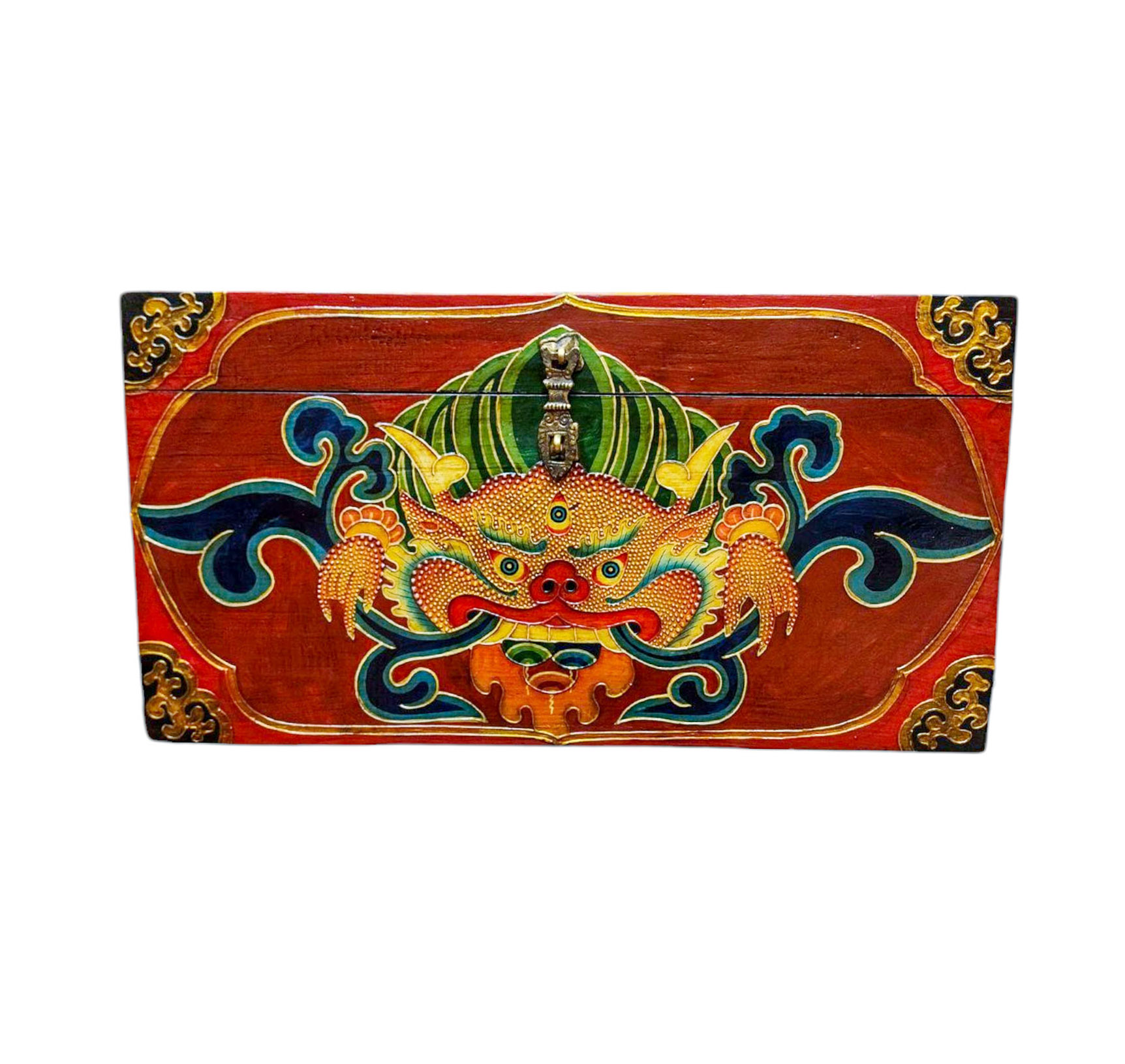 Buddhist Wooden Box <span Style=
