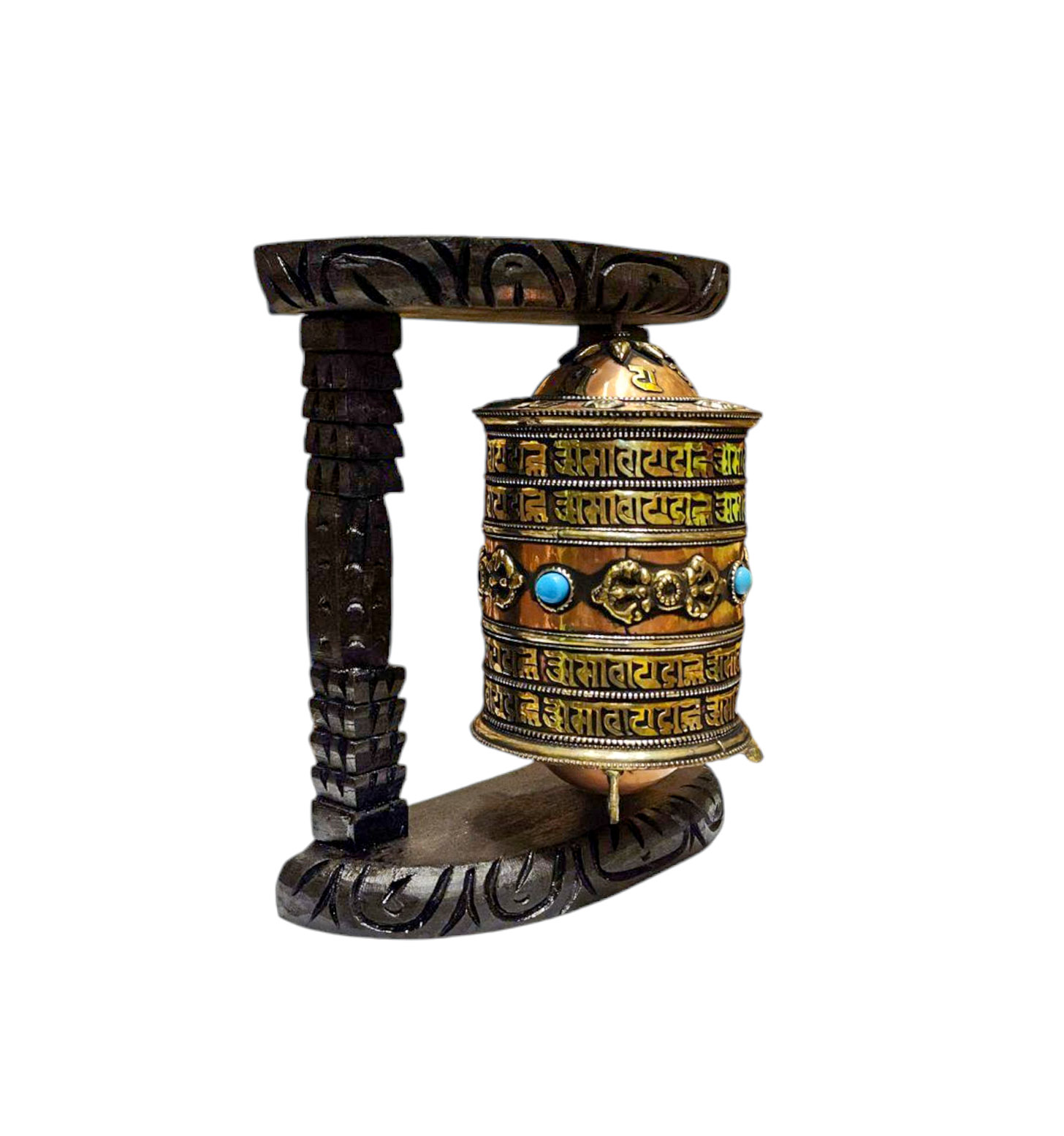 Buddhist Handmade Wall Prayer Wheel <span Style=